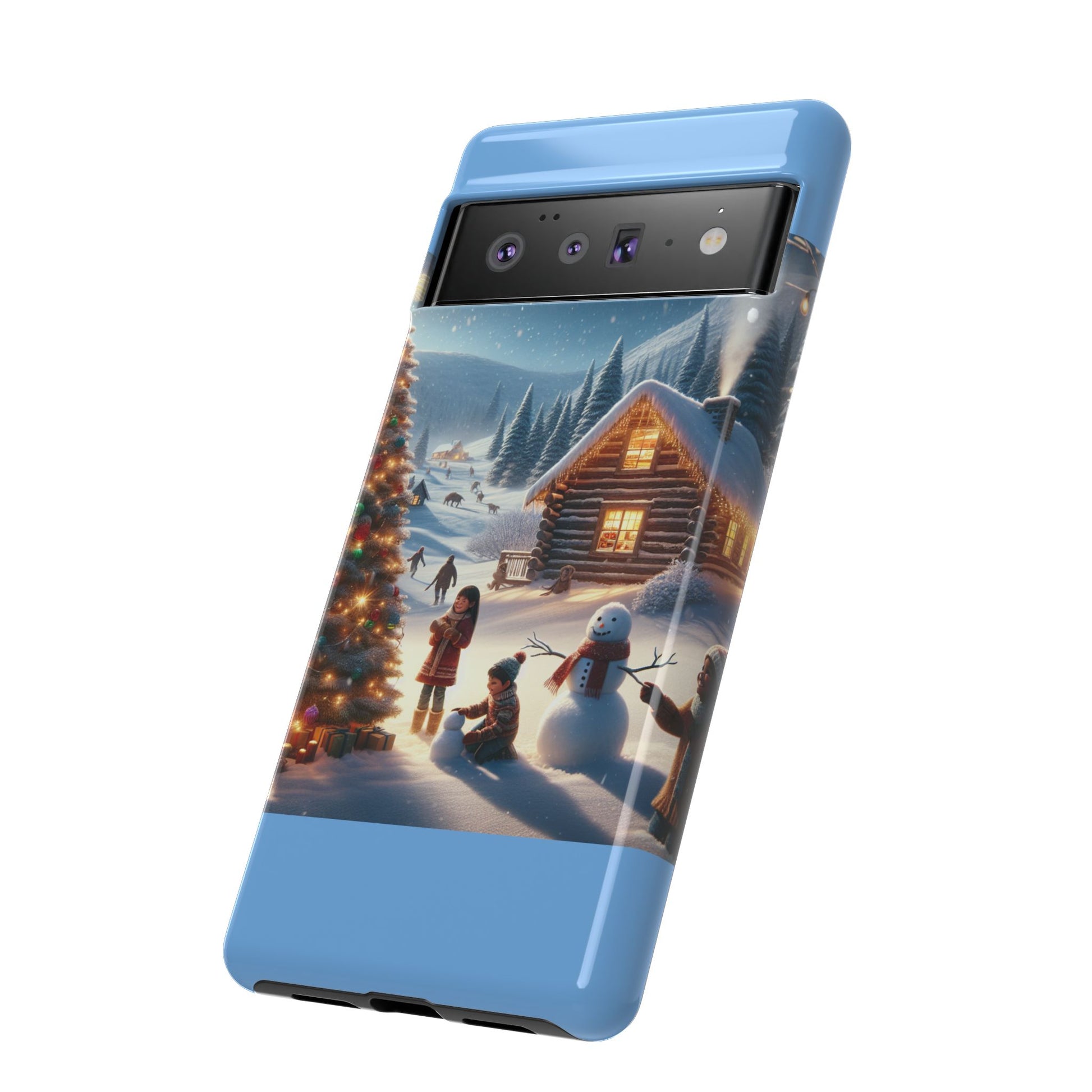 Winter Wonderland Phone Case, Holiday Gift for Him/Her, Cute Christmas Phone Cover, Unique Winter Scene Case, Festive Tech Accessories