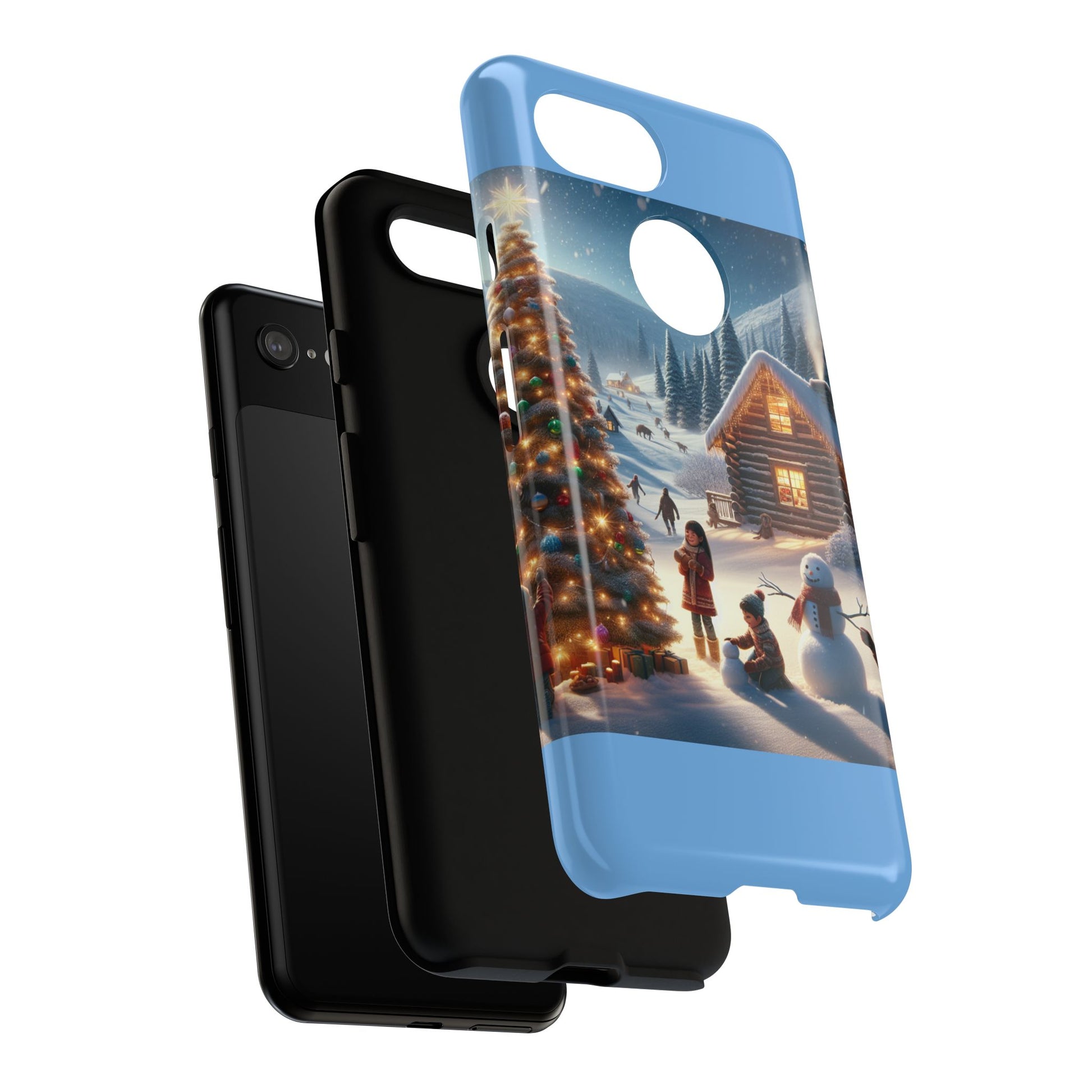Winter Wonderland Phone Case, Holiday Gift for Him/Her, Cute Christmas Phone Cover, Unique Winter Scene Case, Festive Tech Accessories