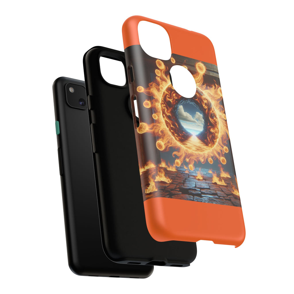 Vibrant Phone Case, Tough Cases for Gamers, Fire Element Phone Cover, Unique Protector, Game Lover Gifts