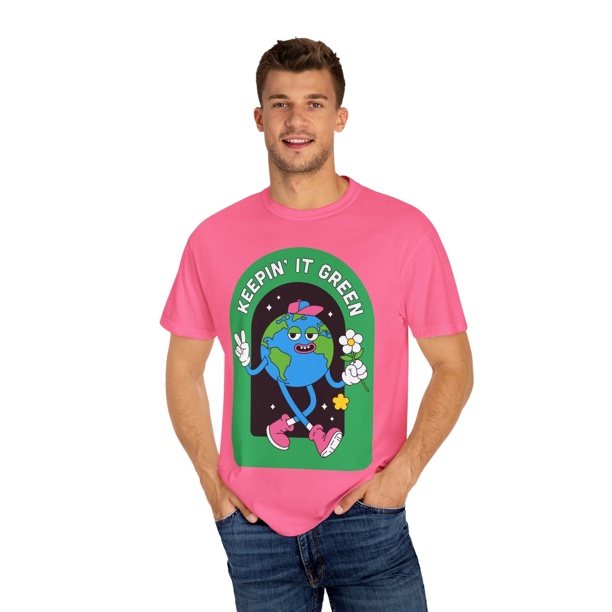 Eco-Friendly Graphic Tee, Keepin' It Green Shirt, Unisex Casual Wear, Gift for Earth Lovers, Sustainable Fashion Top