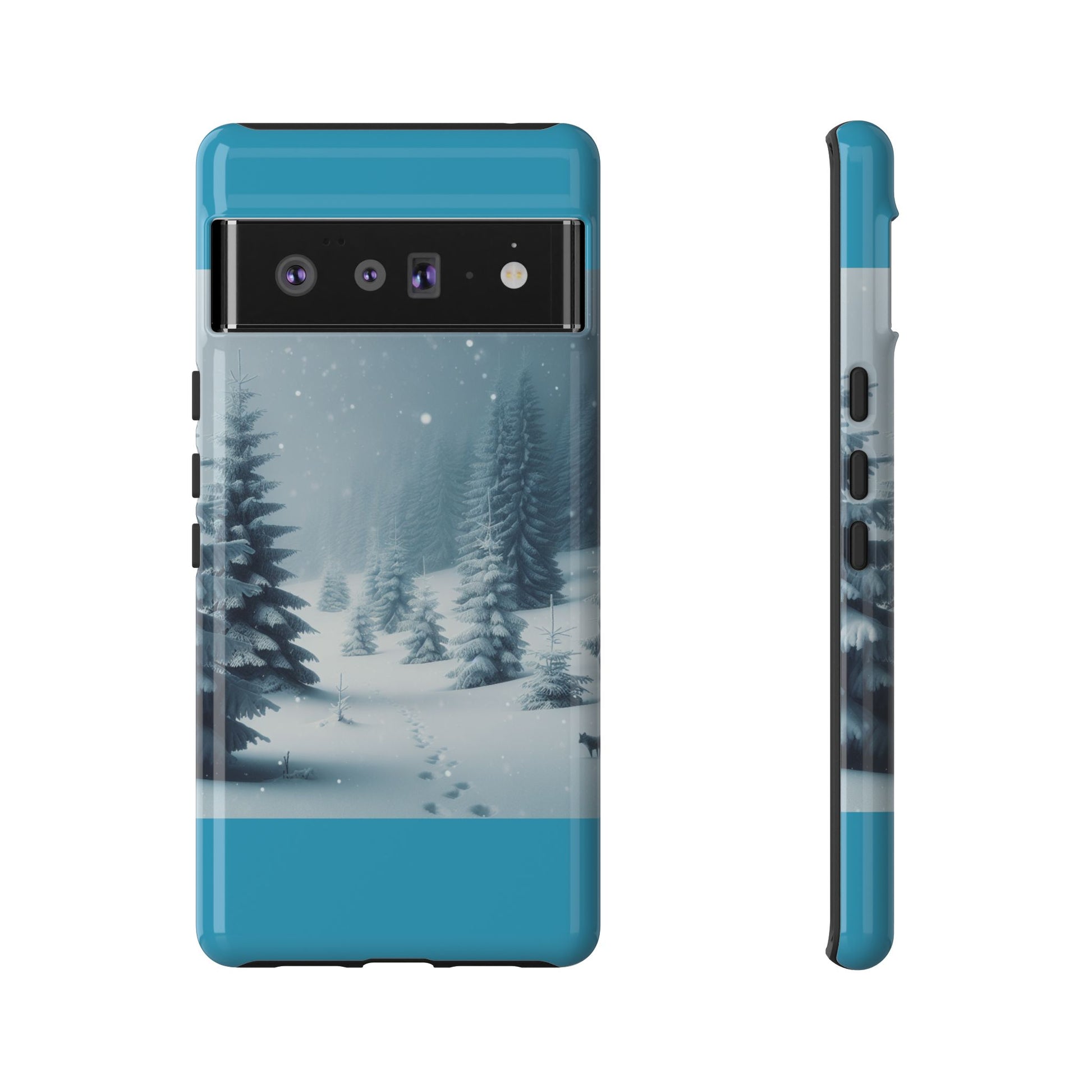 Winter Forest Phone Case, Tough Cases for iPhone, Snowy Landscape Design, Nature Lover Gift, Holiday Accessories