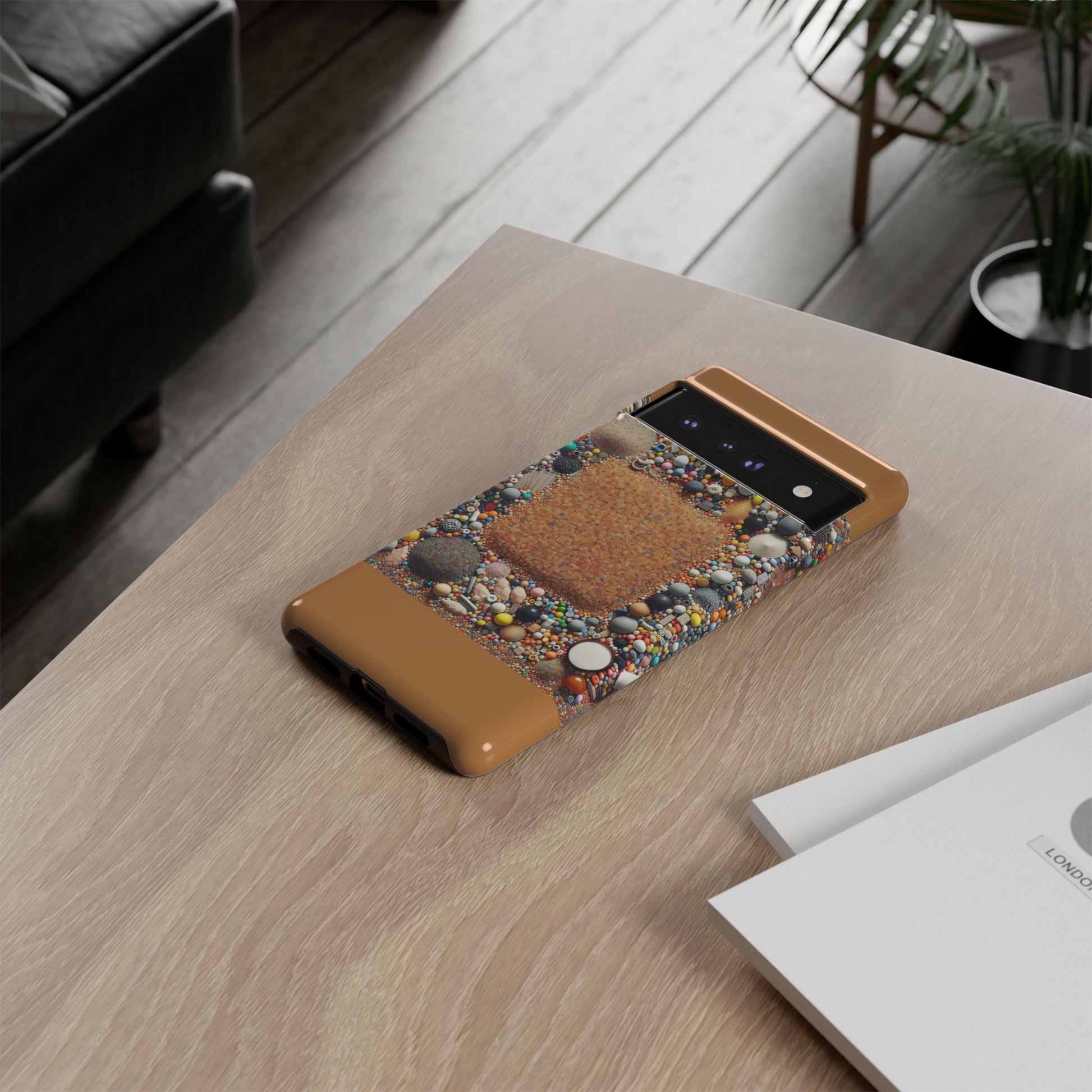 Colorful Phone Case with Unique Texture, Tough Case, Phone Accessory, Trendy Design, Gift for Tech Lovers, Durable Protection