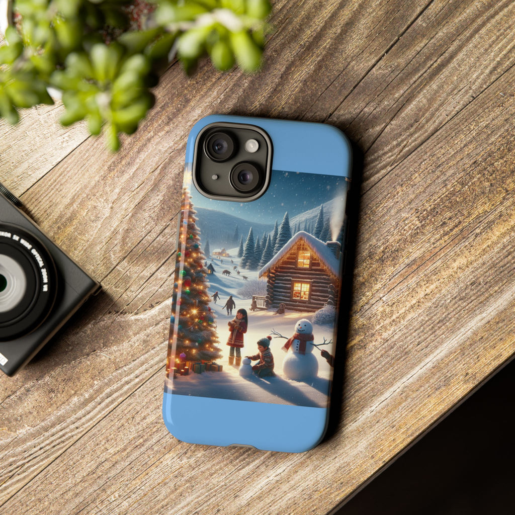 Winter Wonderland Phone Case, Holiday Gift for Him/Her, Cute Christmas Phone Cover, Unique Winter Scene Case, Festive Tech Accessories