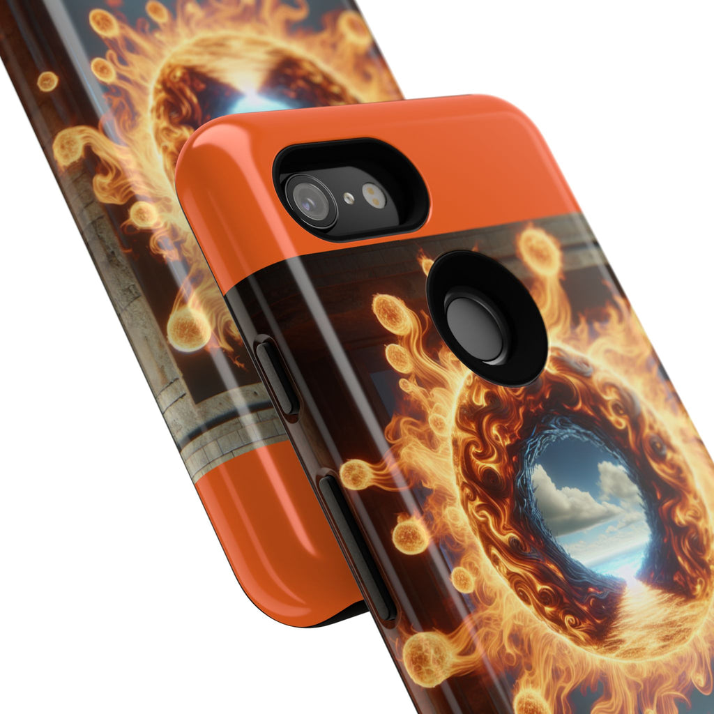Vibrant Phone Case, Tough Cases for Gamers, Fire Element Phone Cover, Unique Protector, Game Lover Gifts