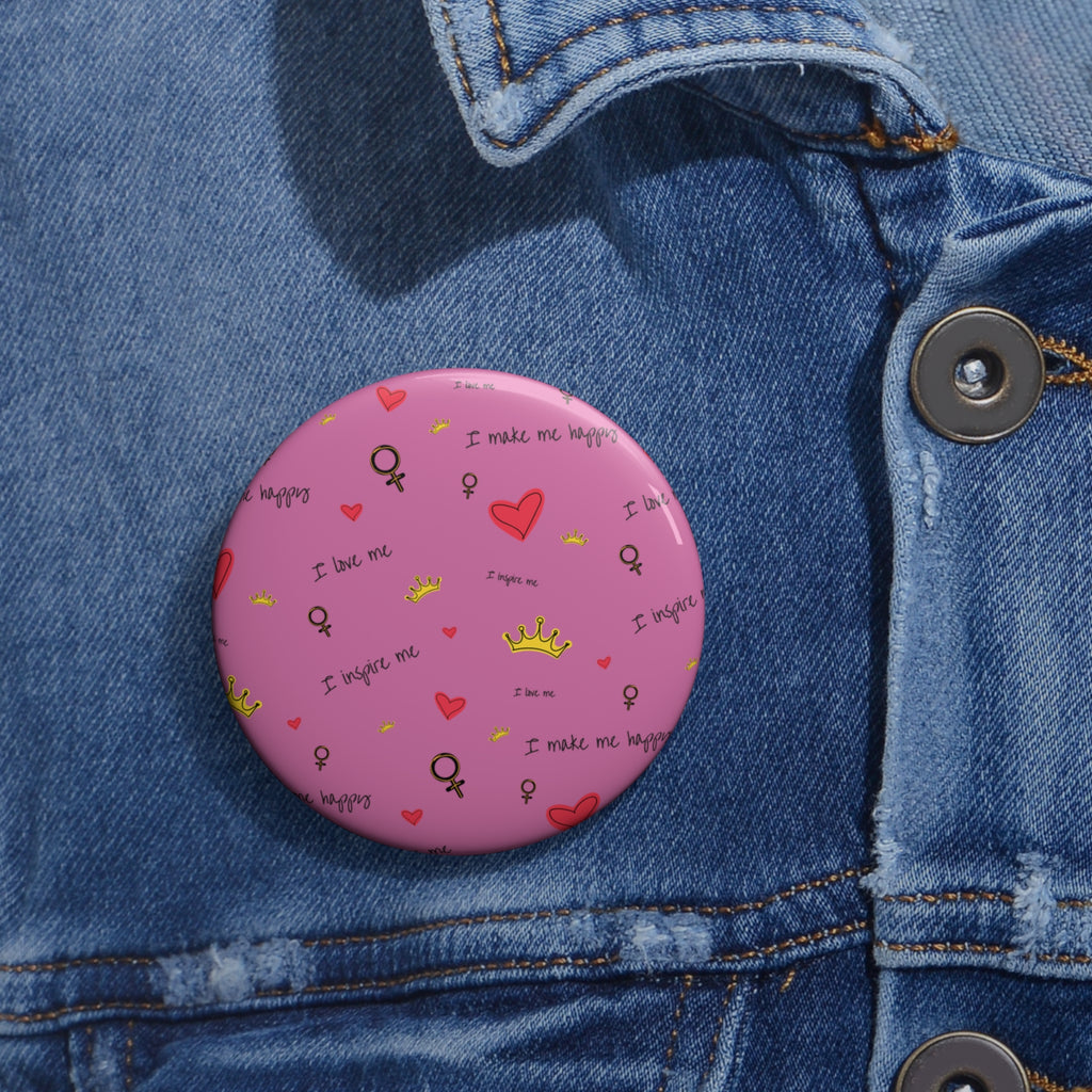 Custom Pin Buttons with Empowering Designs, Cute Badge Pins, Feminist Buttons, Inspirational Accessories, Gift Idea for Her, Fun Party [...]