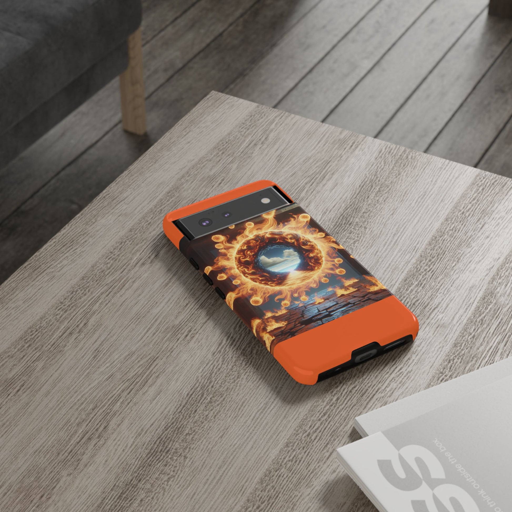 Vibrant Phone Case, Tough Cases for Gamers, Fire Element Phone Cover, Unique Protector, Game Lover Gifts