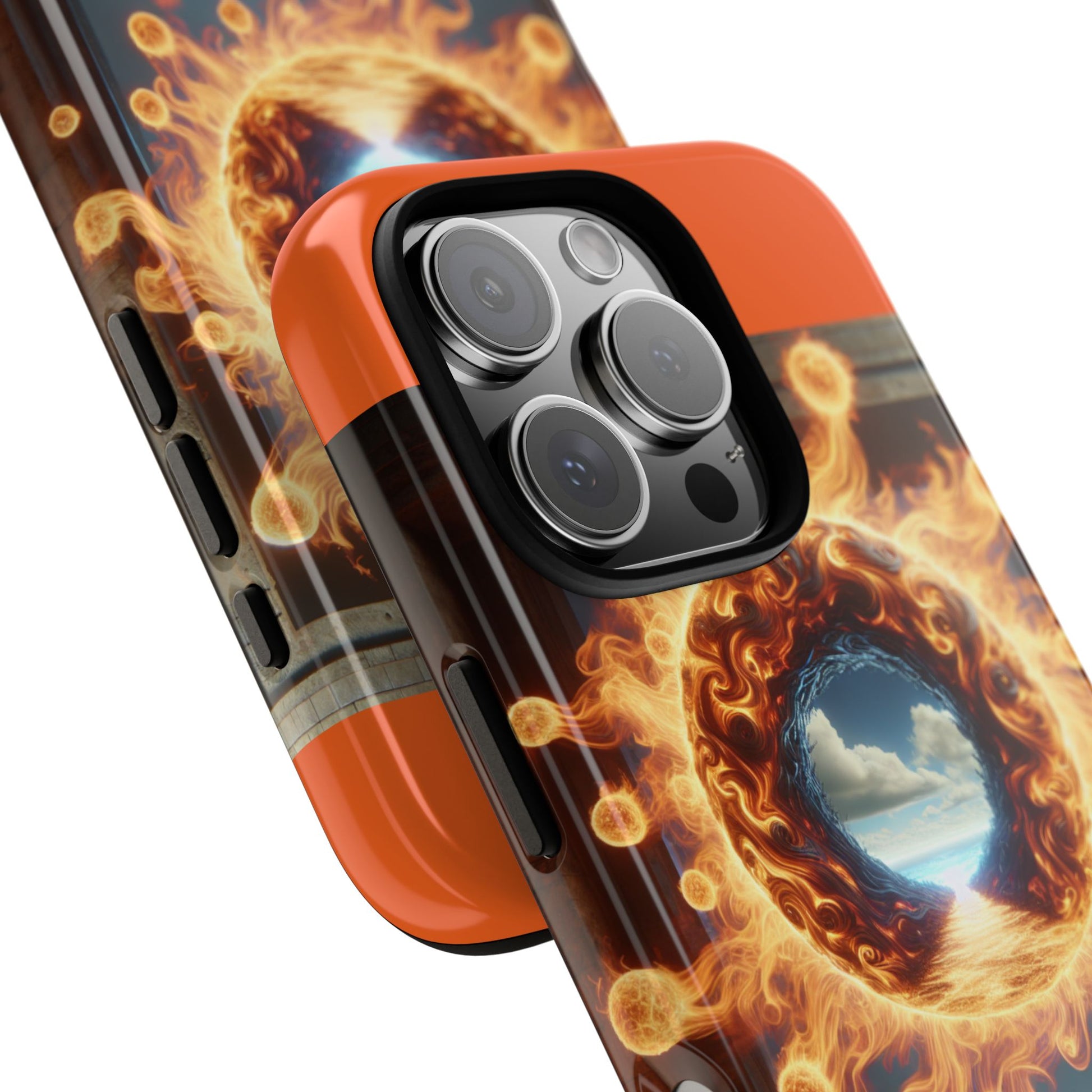 Vibrant Phone Case, Tough Cases for Gamers, Fire Element Phone Cover, Unique Protector, Game Lover Gifts