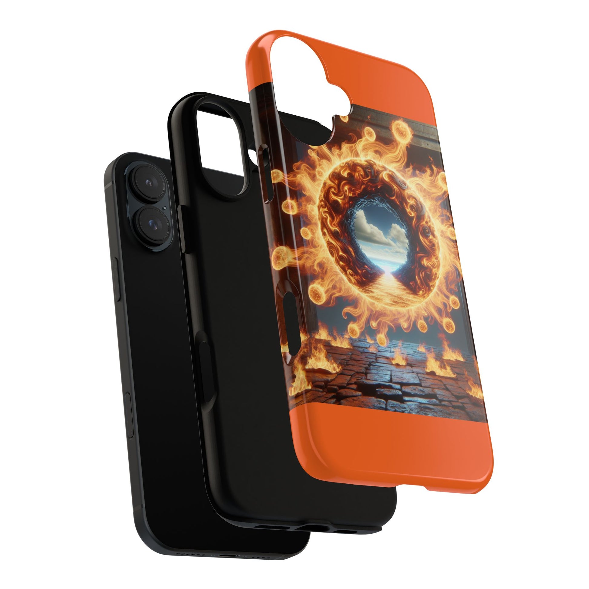Vibrant Phone Case, Tough Cases for Gamers, Fire Element Phone Cover, Unique Protector, Game Lover Gifts
