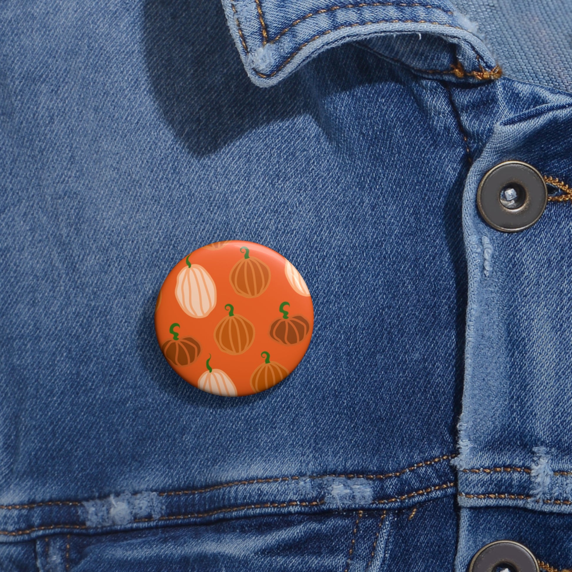 Custom Pumpkin Pin Buttons - Fall Accessories, Halloween Decor, Gift for Friends, Cute Badges, Seasonal Fashion