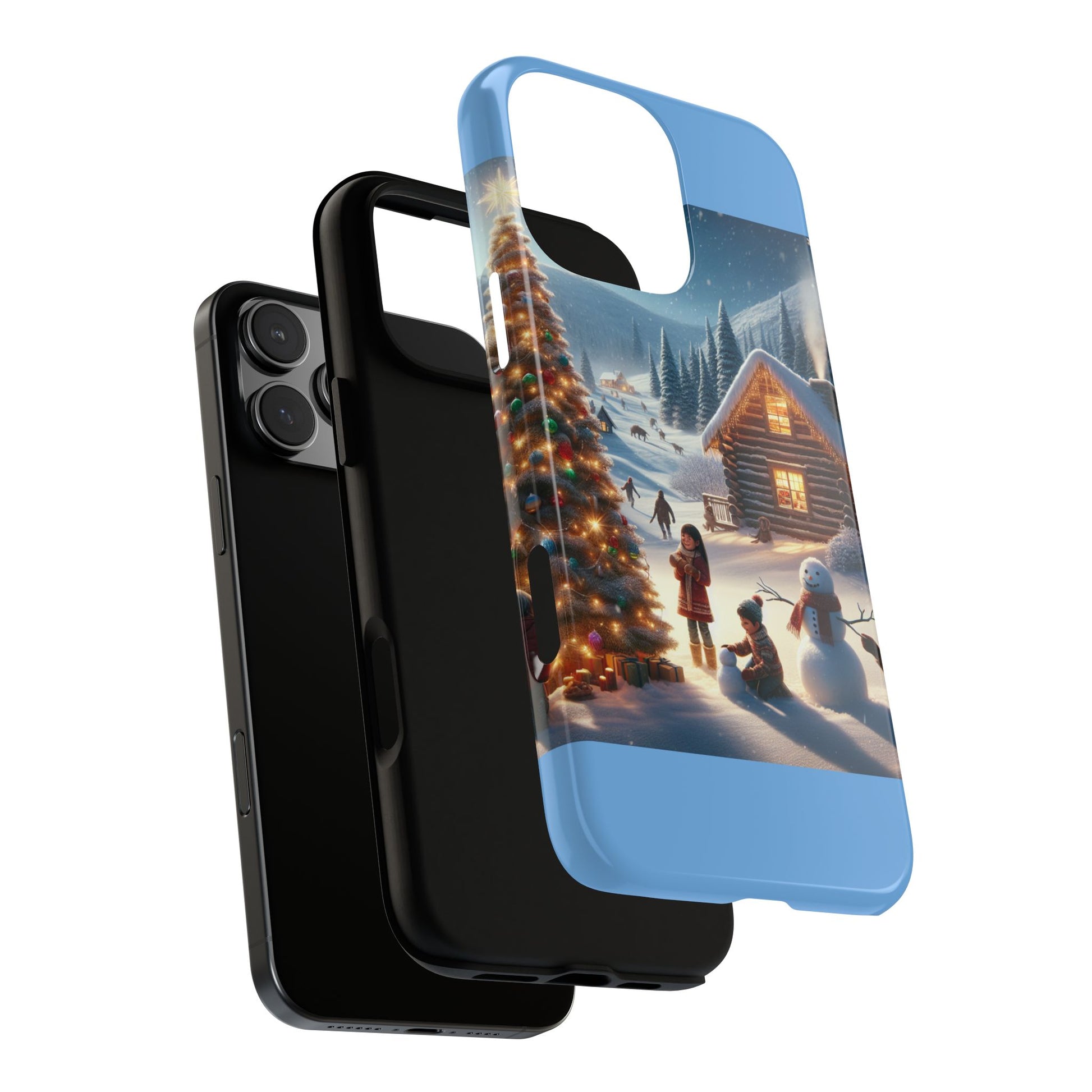 Winter Wonderland Phone Case, Holiday Gift for Him/Her, Cute Christmas Phone Cover, Unique Winter Scene Case, Festive Tech Accessories