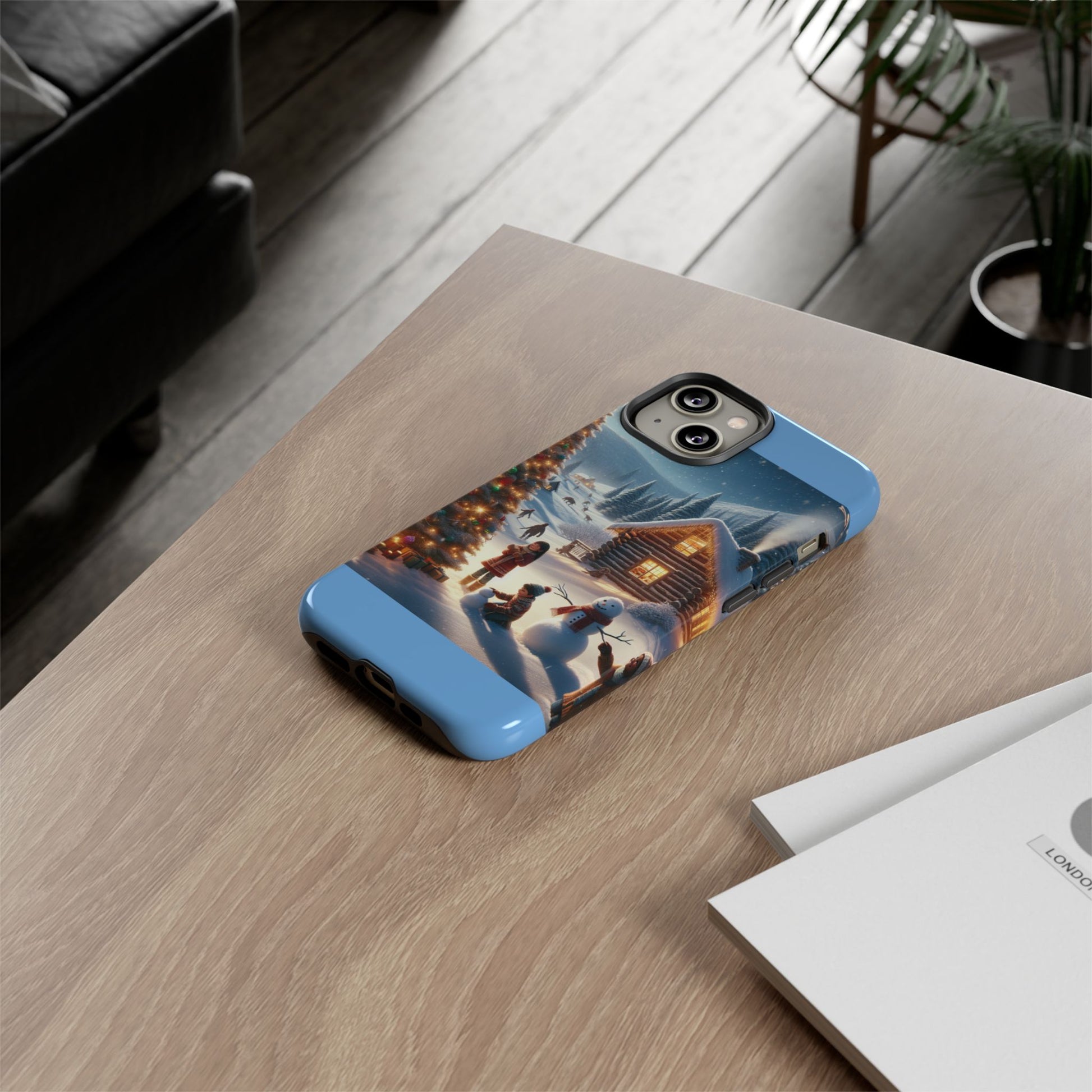 Winter Wonderland Phone Case, Holiday Gift for Him/Her, Cute Christmas Phone Cover, Unique Winter Scene Case, Festive Tech Accessories