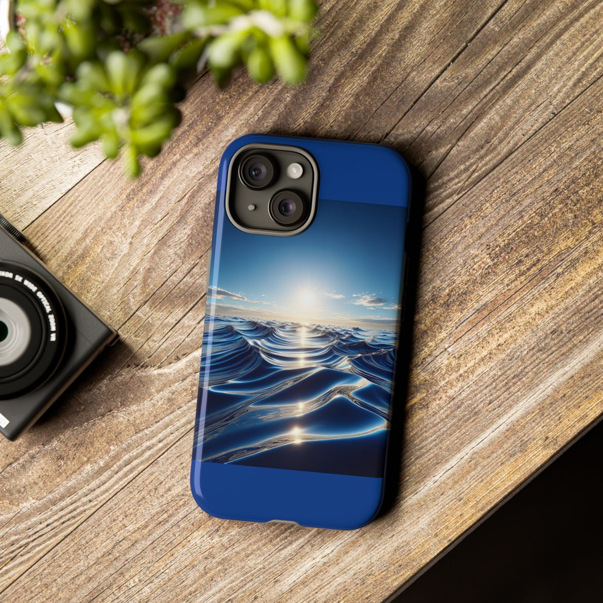 Ocean Wave Phone Case, Tough Phone Cover, Stylish Cell Case, Gift for Beach Lovers, Customizable Phone Accessory