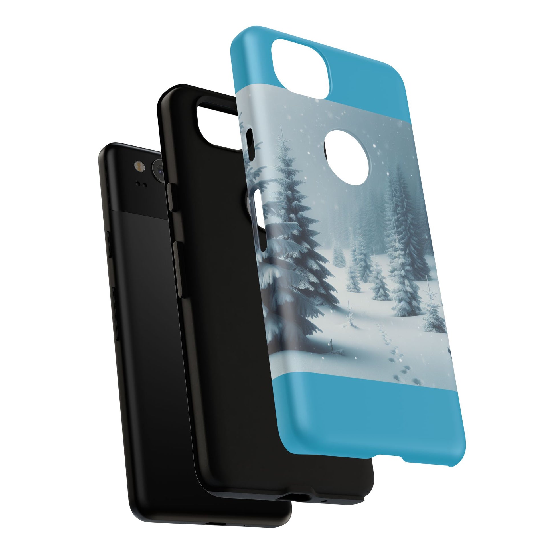 Winter Forest Phone Case, Tough Cases for iPhone, Snowy Landscape Design, Nature Lover Gift, Holiday Accessories