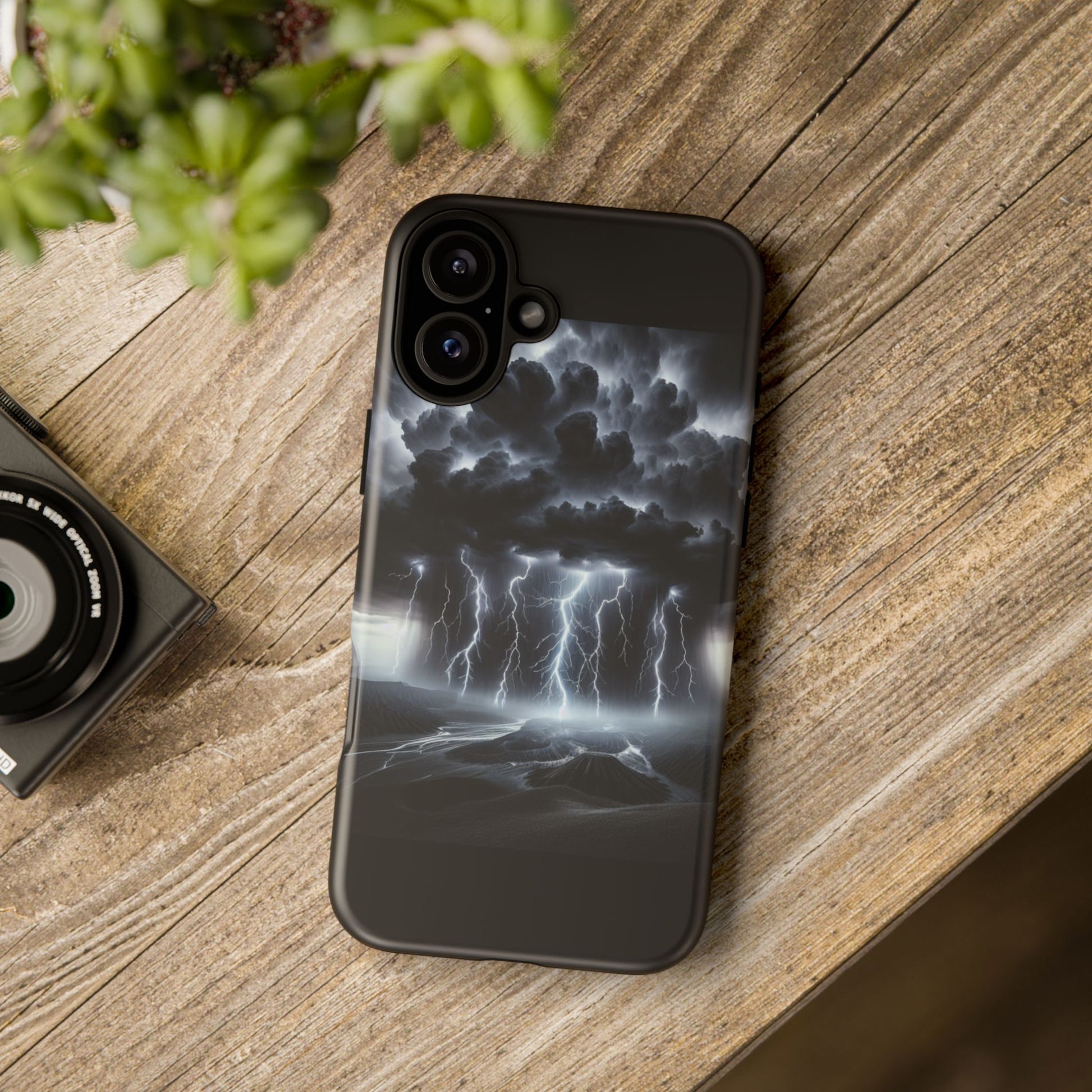 Tough Cases for the Bold: Stormy Thunder Phone Case, Lightning Protection, Durable Cover for Adventurers, Unique Gift for Nature [...]