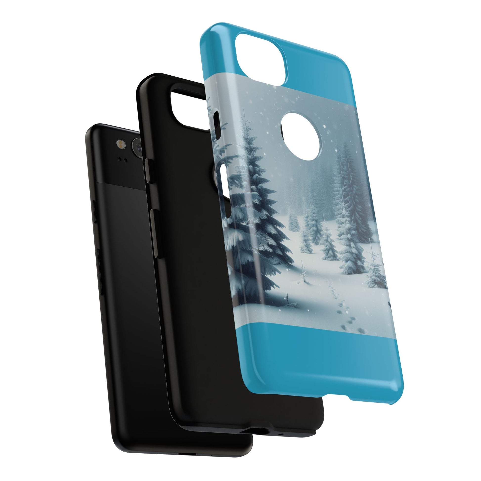 Winter Forest Phone Case, Tough Cases for iPhone, Snowy Landscape Design, Nature Lover Gift, Holiday Accessories