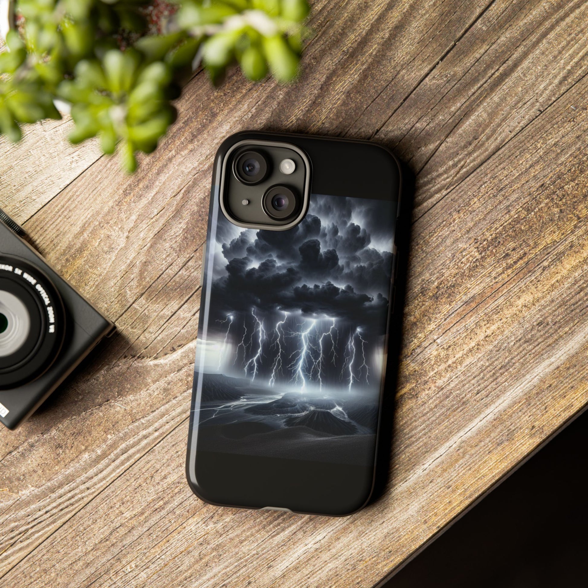 Tough Cases for the Bold: Stormy Thunder Phone Case, Lightning Protection, Durable Cover for Adventurers, Unique Gift for Nature [...]
