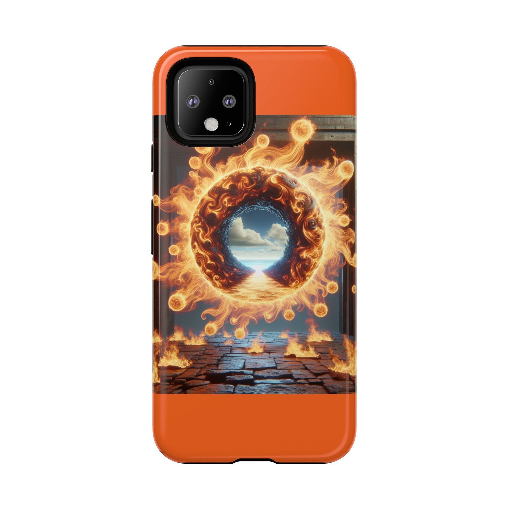Vibrant Phone Case, Tough Cases for Gamers, Fire Element Phone Cover, Unique Protector, Game Lover Gifts