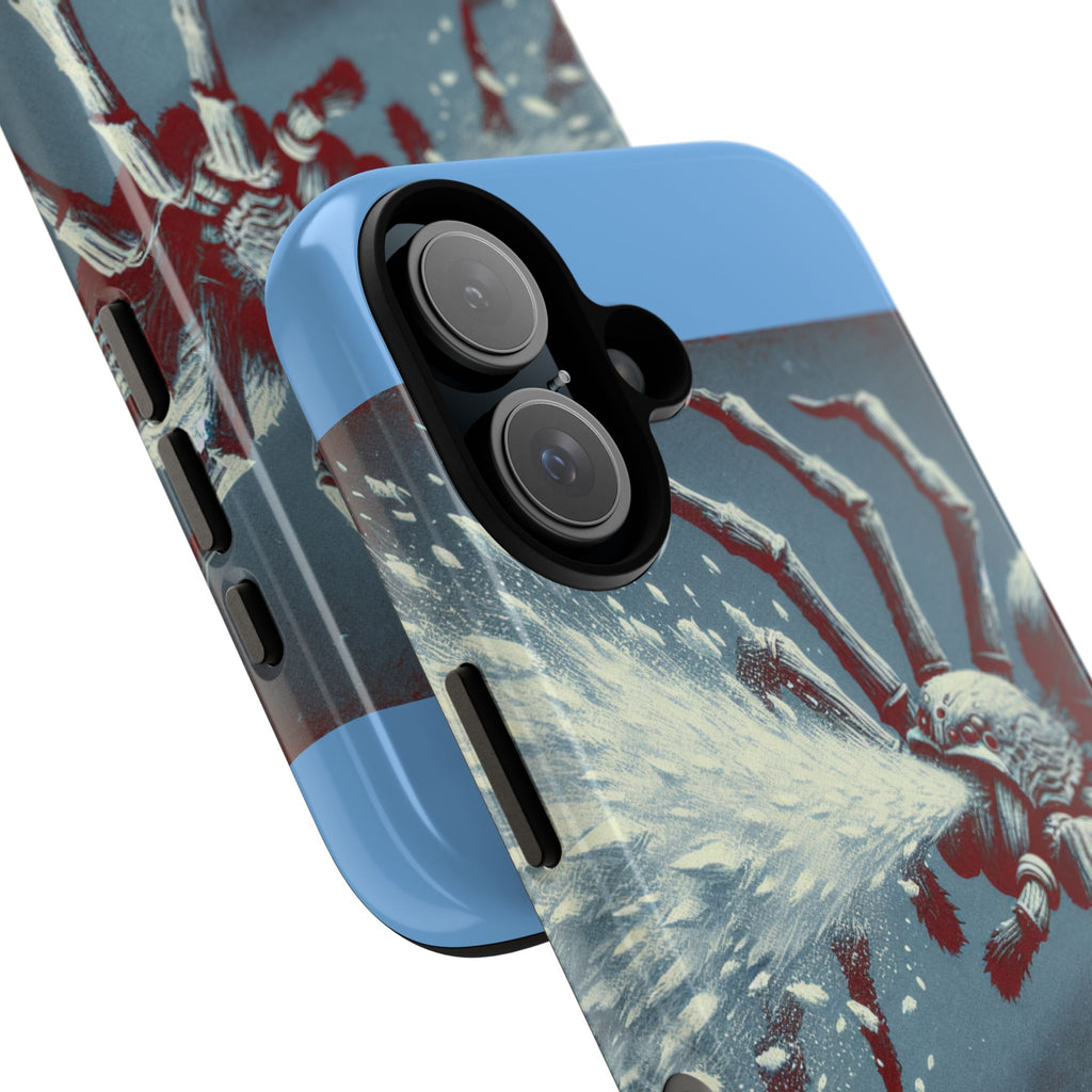 Spider Spray Phone Case, Tough Phone Cover, Unique Gift for Insect Lovers, Halloween Decor, Eco-Friendly Case