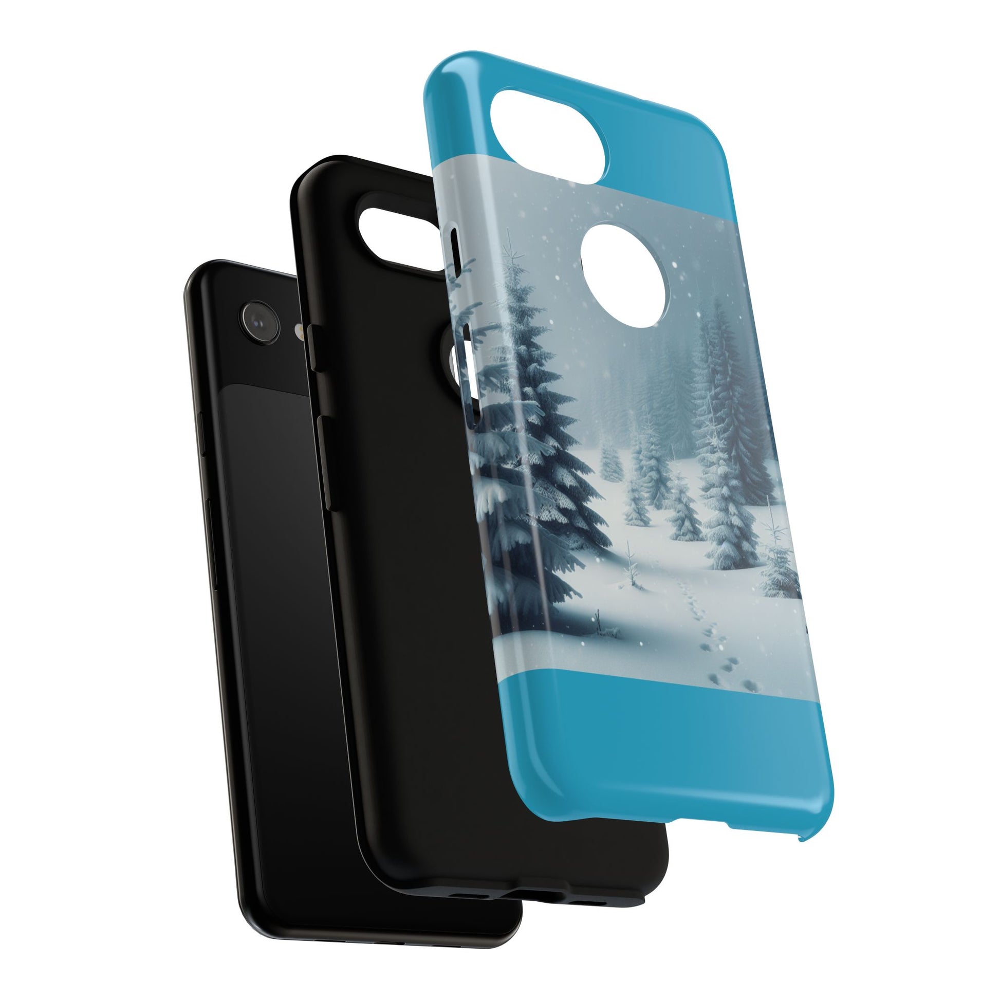 Winter Forest Phone Case, Tough Cases for iPhone, Snowy Landscape Design, Nature Lover Gift, Holiday Accessories