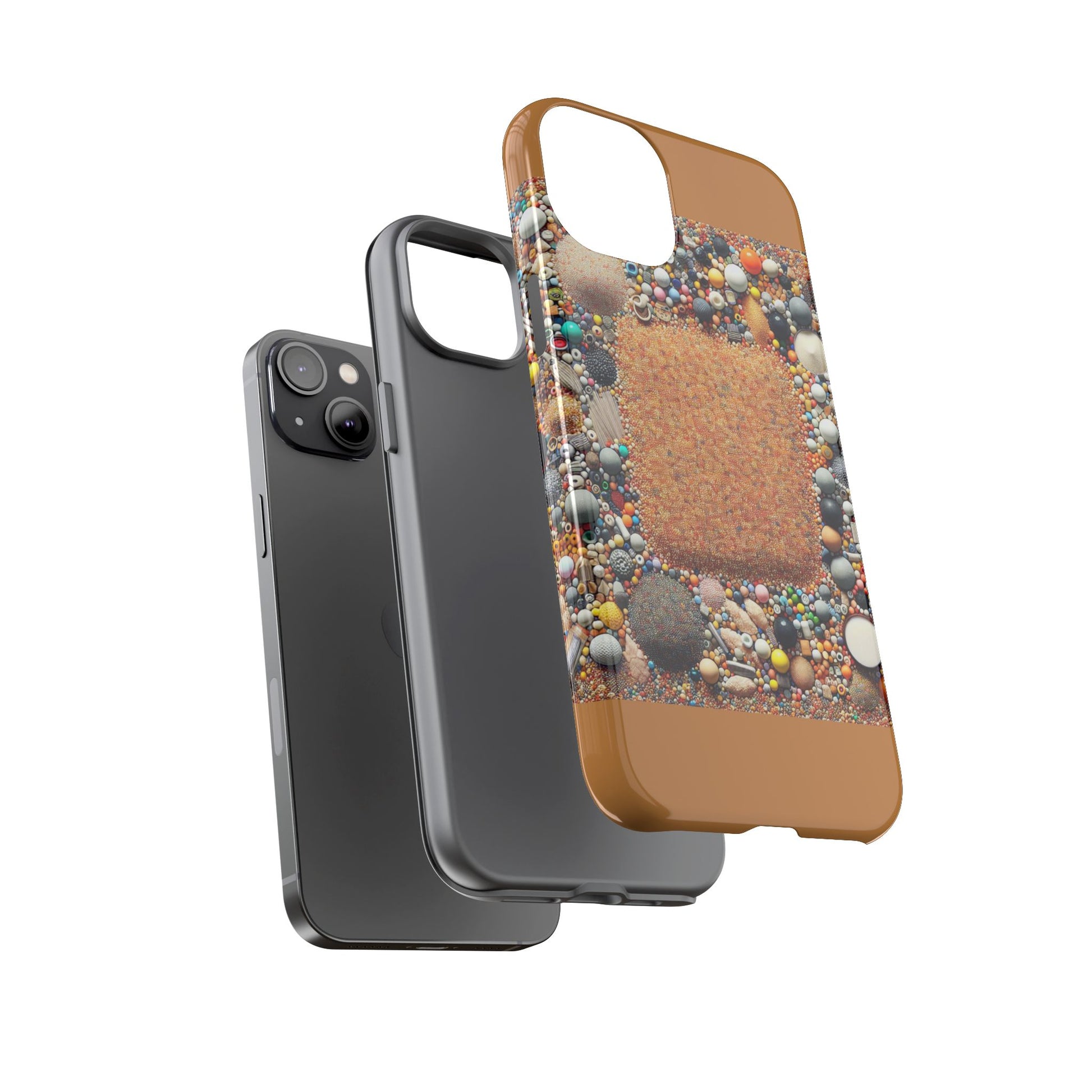Colorful Phone Case with Unique Texture, Tough Case, Phone Accessory, Trendy Design, Gift for Tech Lovers, Durable Protection