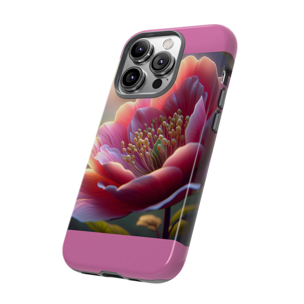 Pink Floral Phone Case, Tough Cases, Floral Design, Phone Accessory Gift, Nature Inspired, Trendy Tech Case