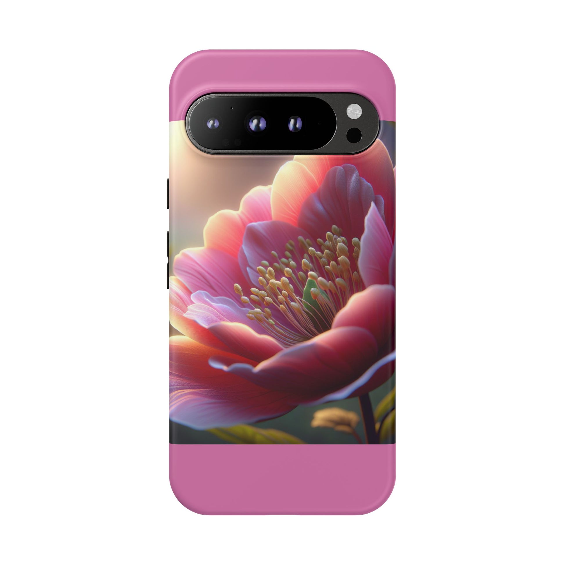 Pink Floral Phone Case, Tough Cases, Floral Design, Phone Accessory Gift, Nature Inspired, Trendy Tech Case