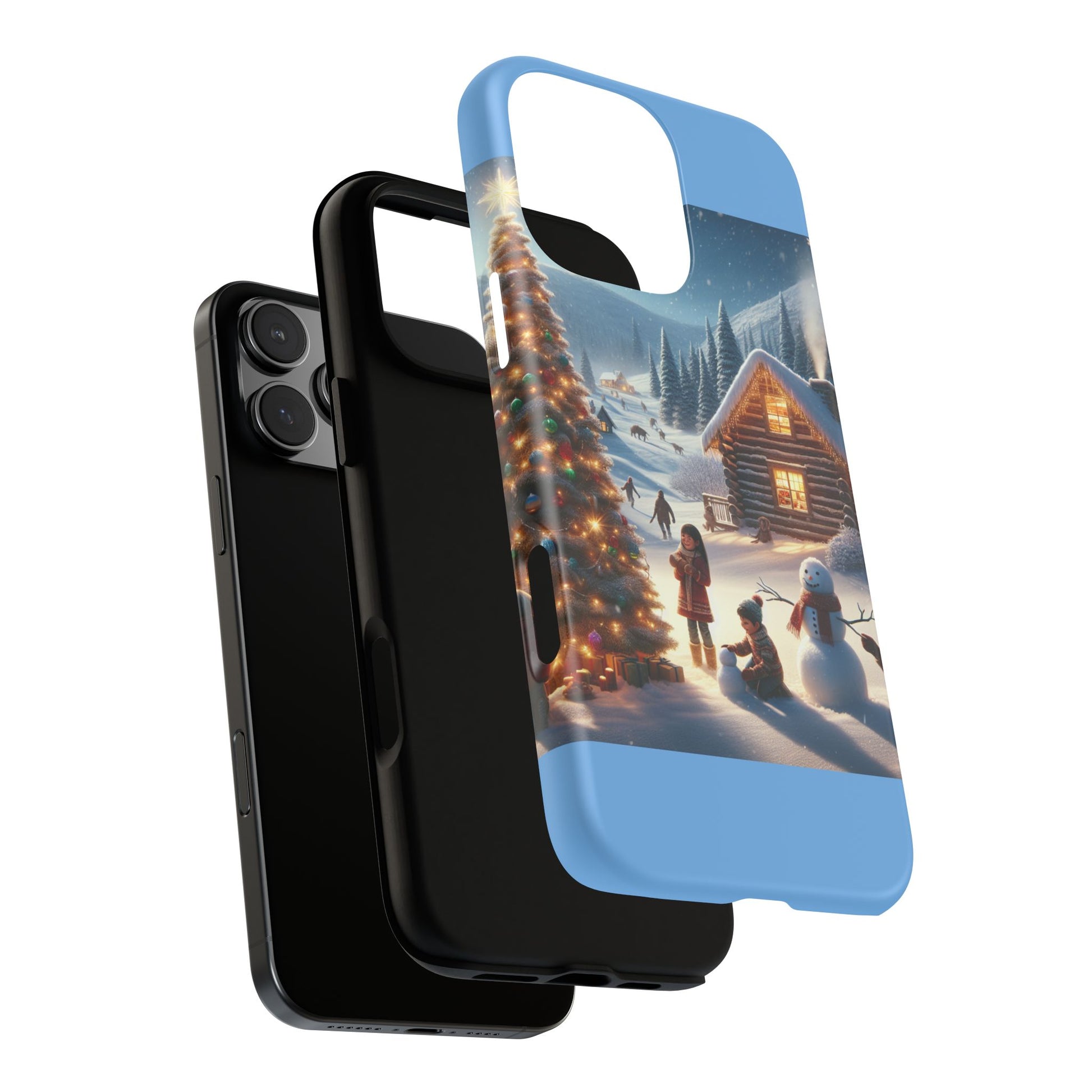 Winter Wonderland Phone Case, Holiday Gift for Him/Her, Cute Christmas Phone Cover, Unique Winter Scene Case, Festive Tech Accessories
