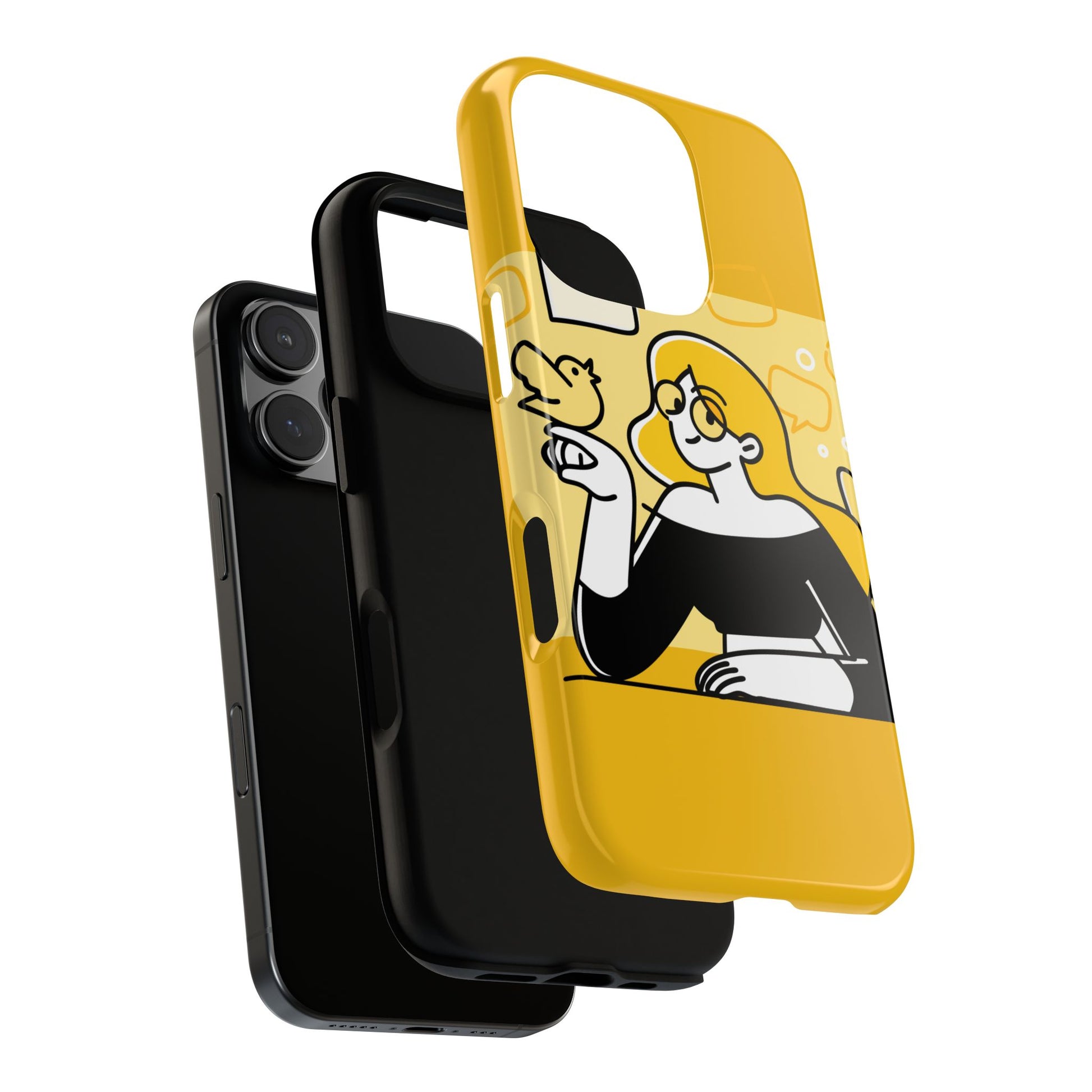 Chic Phone Case with Playful Design, Smartphone Cover, Unique Gift, Trendy Accessory, Eco-Friendly Case