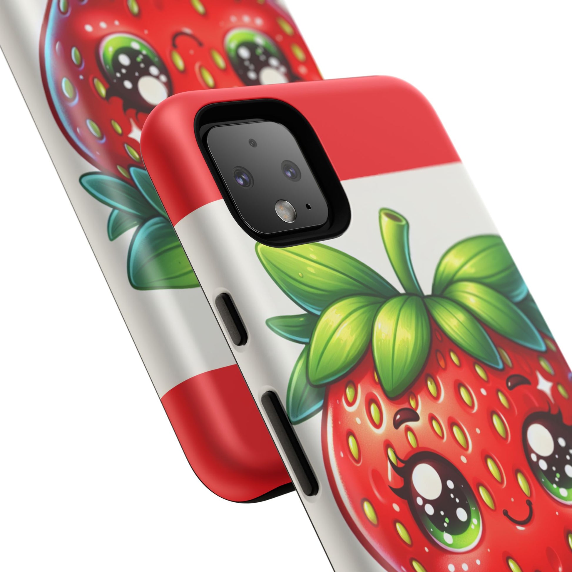 Cute Strawberry iPhone Case, Tough Phone Cases, Stylish Accessories, Fun Design for Kids and Adults, Perfect Gift for All Occasions