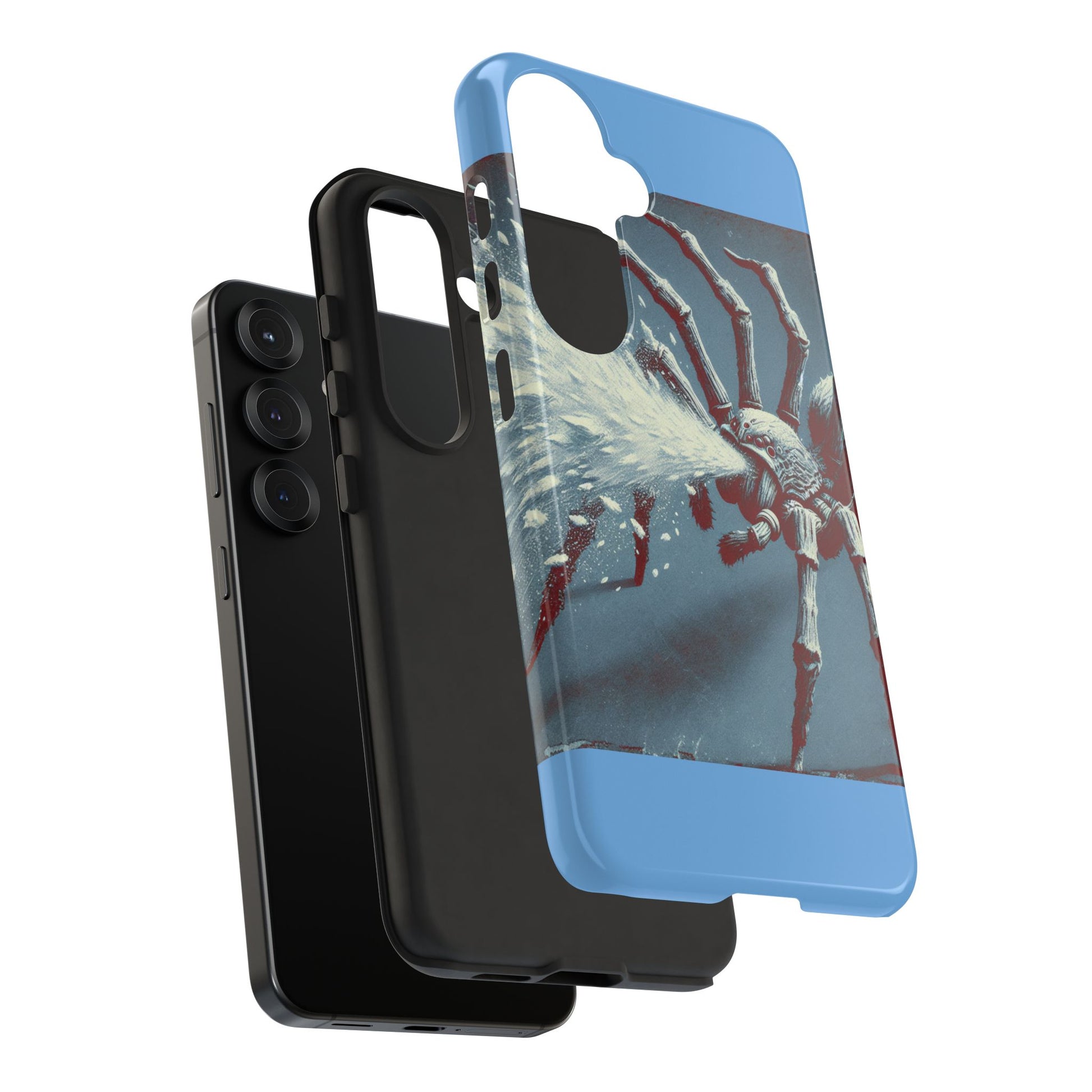 Spider Spray Phone Case, Tough Phone Cover, Unique Gift for Insect Lovers, Halloween Decor, Eco-Friendly Case