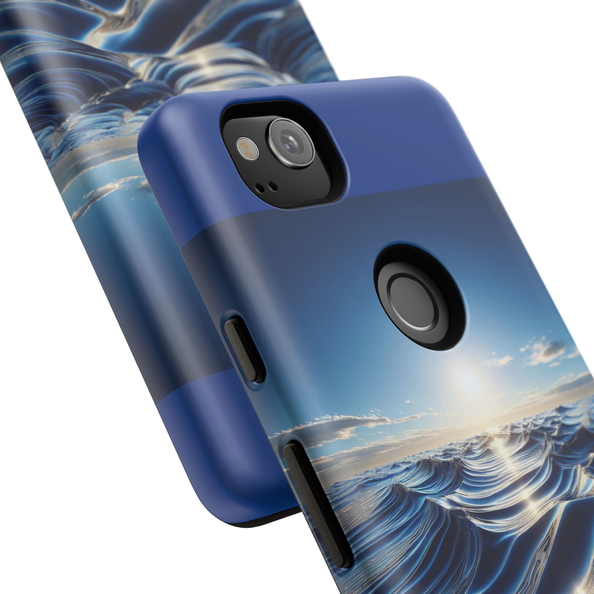 Ocean Wave Phone Case, Tough Phone Cover, Stylish Cell Case, Gift for Beach Lovers, Customizable Phone Accessory