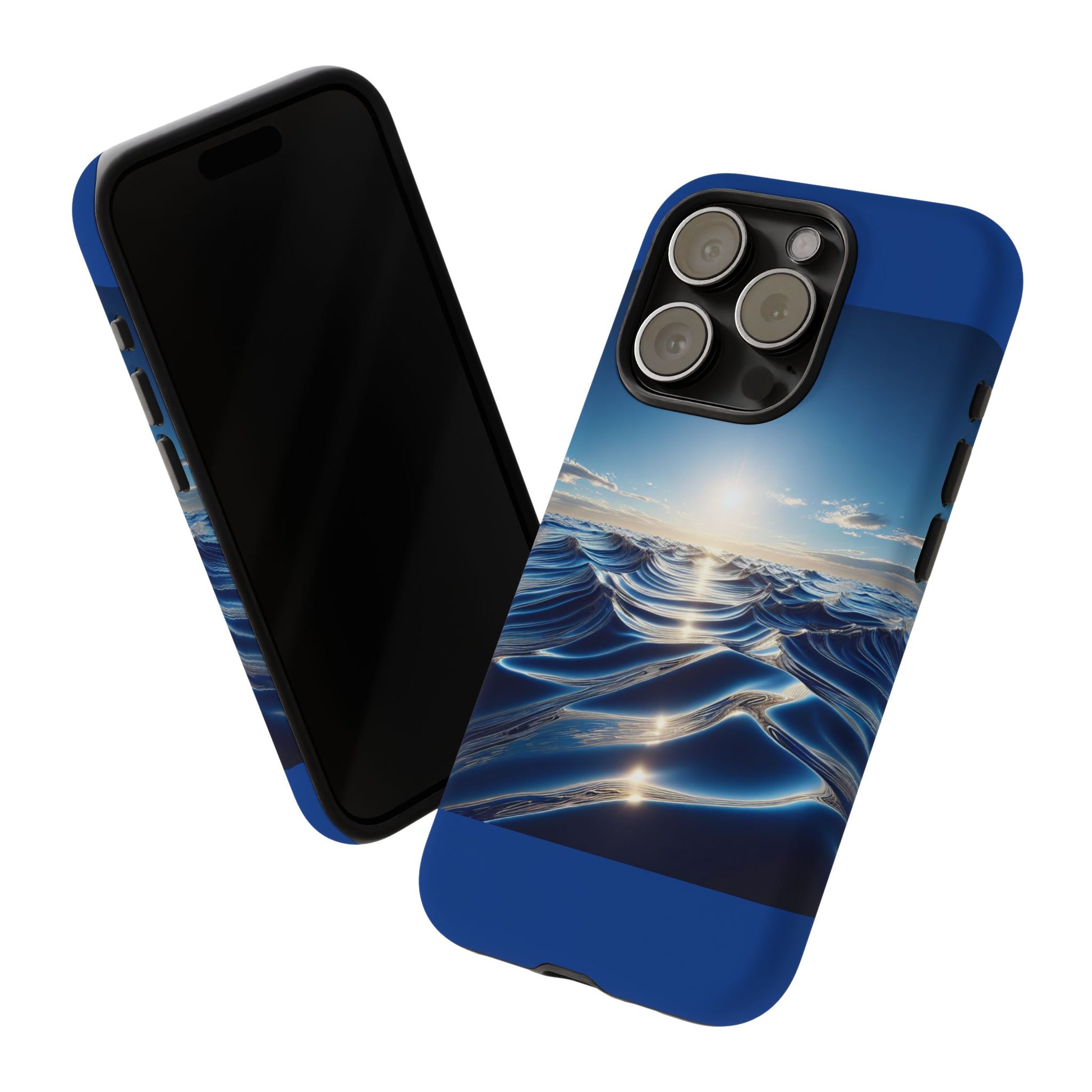 Ocean Wave Phone Case, Tough Phone Cover, Stylish Cell Case, Gift for Beach Lovers, Customizable Phone Accessory