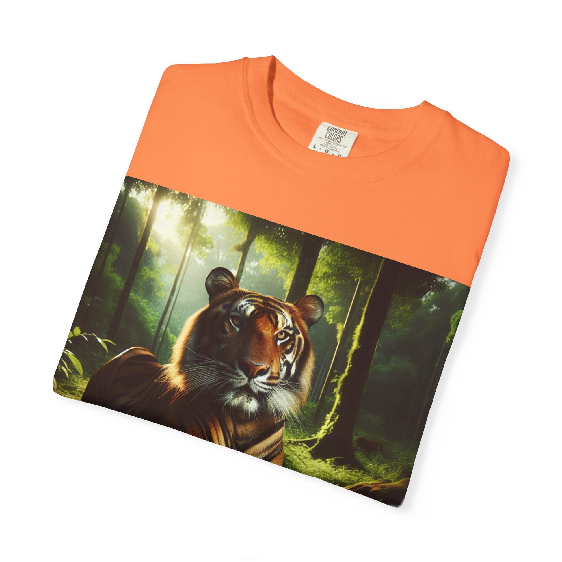Fierce Tiger Unisex Garment-Dyed T-shirt | Nature Lover Gift, Wild Animal Tee, Eco-Friendly Fashion, Casual Outfit, Unique Print