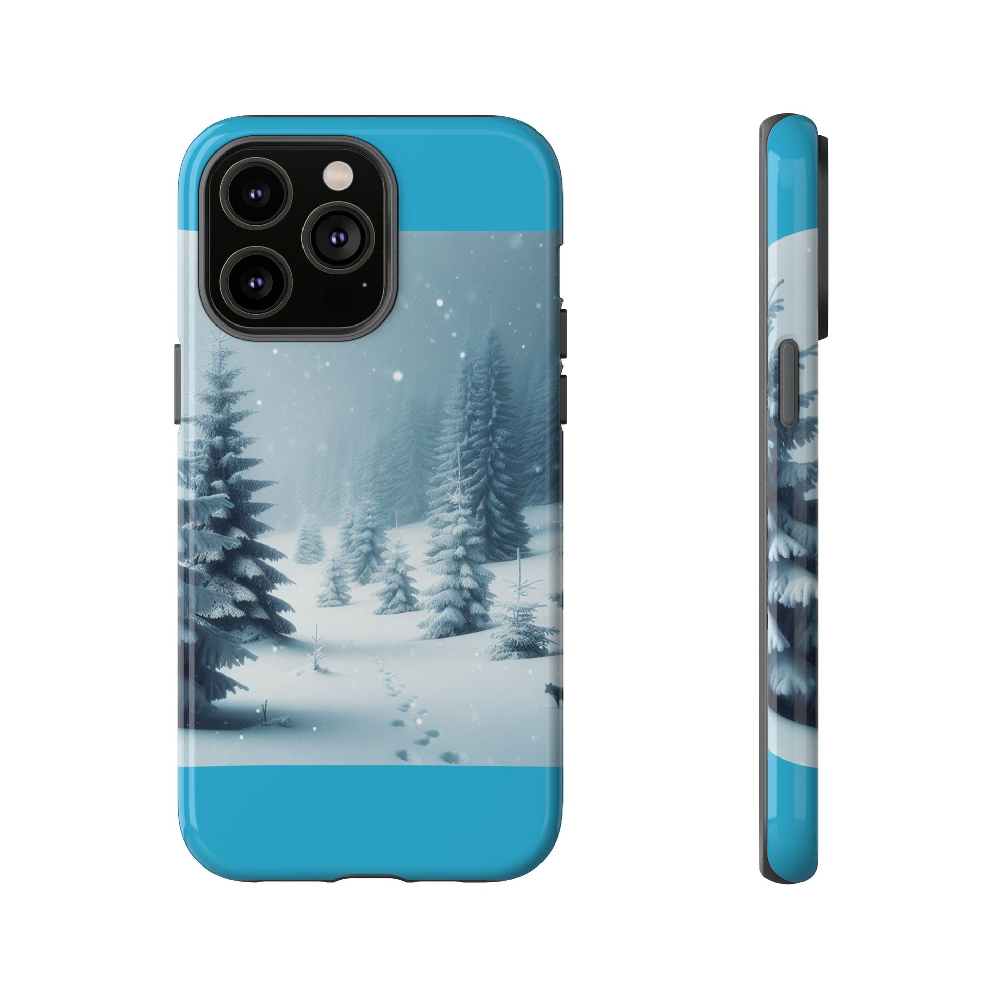 Winter Forest Phone Case, Tough Cases for iPhone, Snowy Landscape Design, Nature Lover Gift, Holiday Accessories