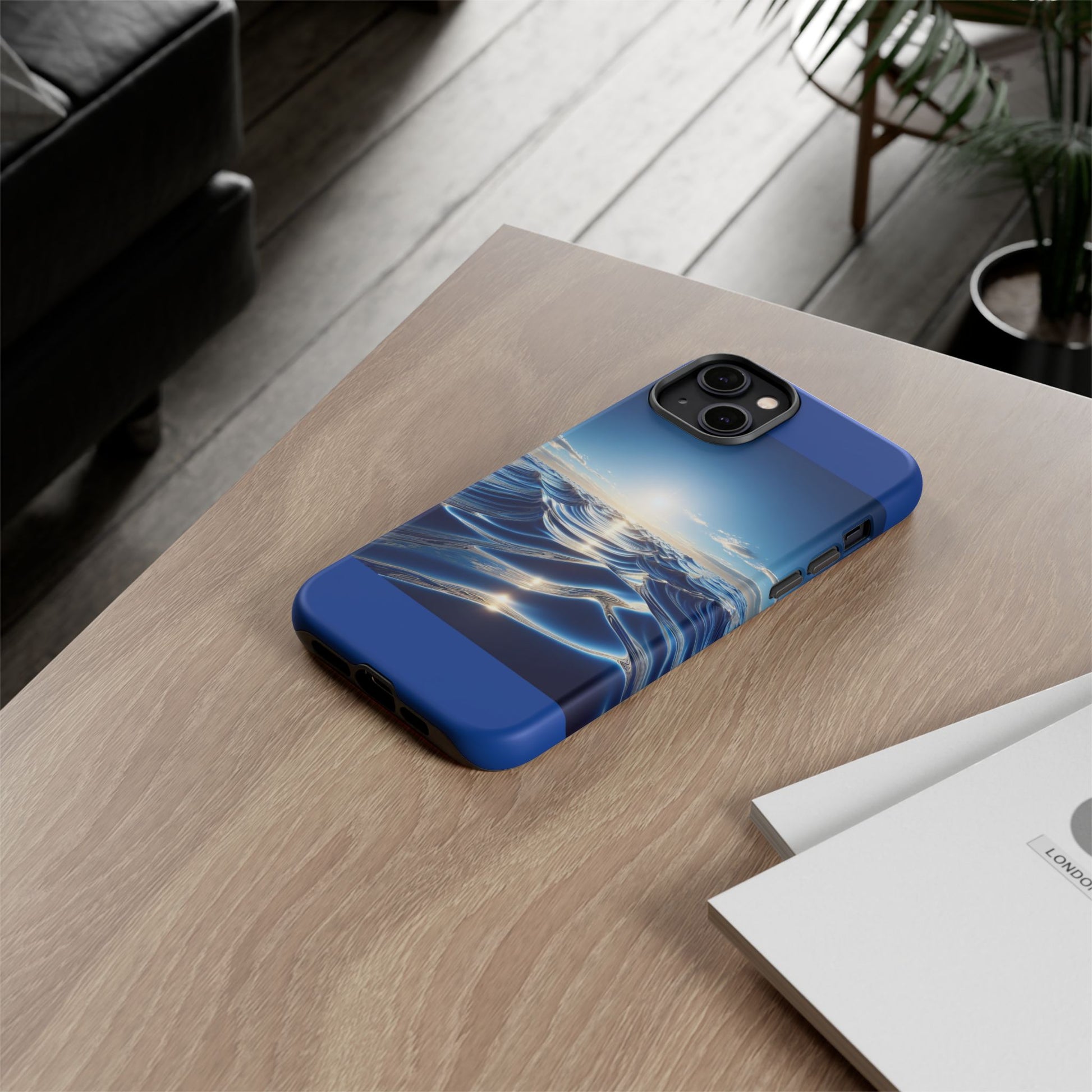 Ocean Wave Phone Case, Tough Phone Cover, Stylish Cell Case, Gift for Beach Lovers, Customizable Phone Accessory