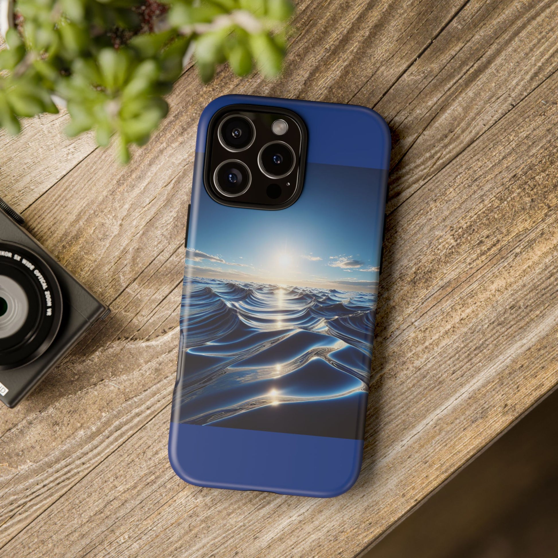 Ocean Wave Phone Case, Tough Phone Cover, Stylish Cell Case, Gift for Beach Lovers, Customizable Phone Accessory