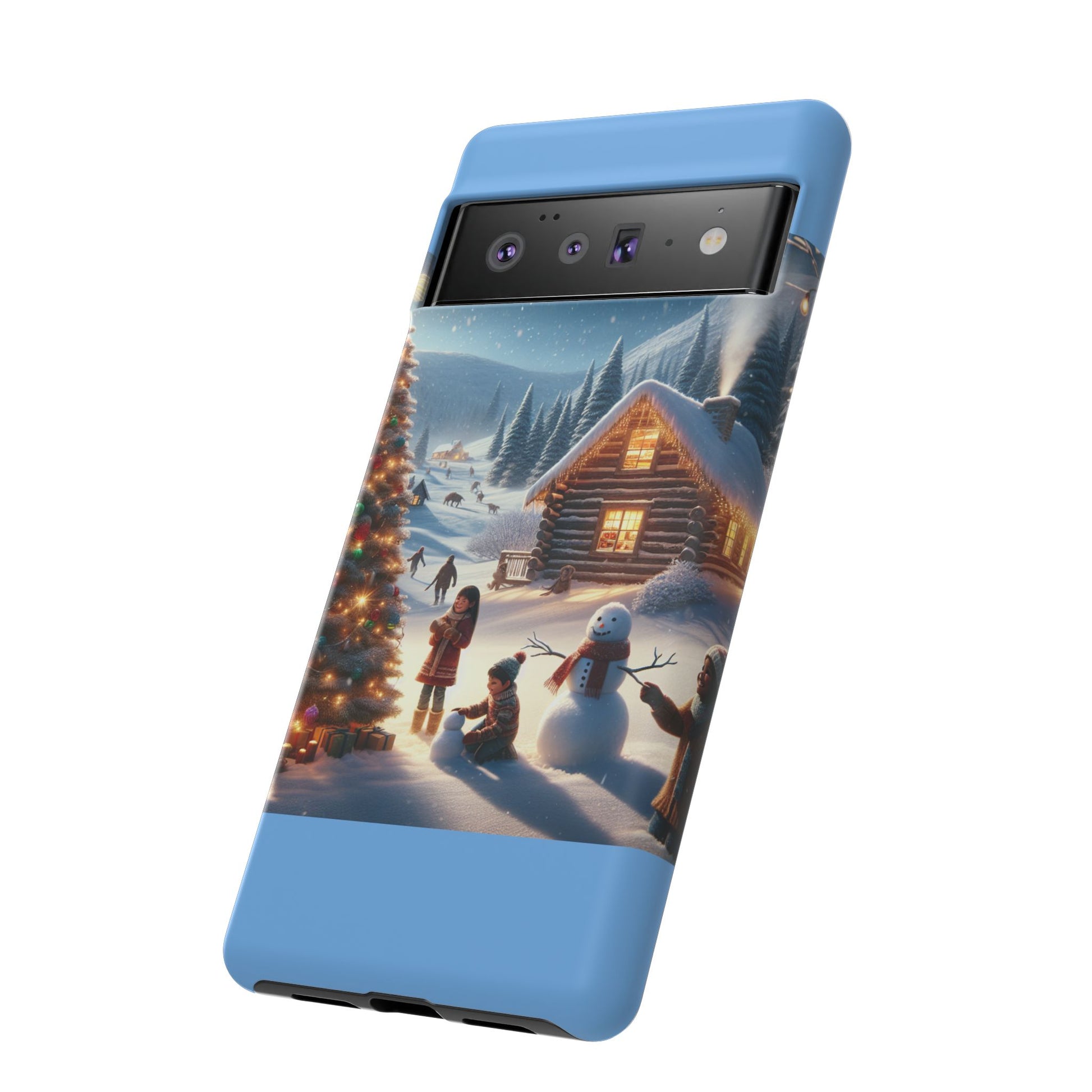 Winter Wonderland Phone Case, Holiday Gift for Him/Her, Cute Christmas Phone Cover, Unique Winter Scene Case, Festive Tech Accessories