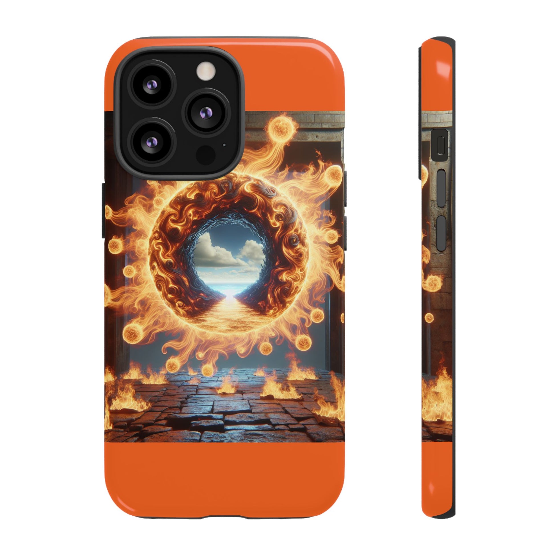 Vibrant Phone Case, Tough Cases for Gamers, Fire Element Phone Cover, Unique Protector, Game Lover Gifts