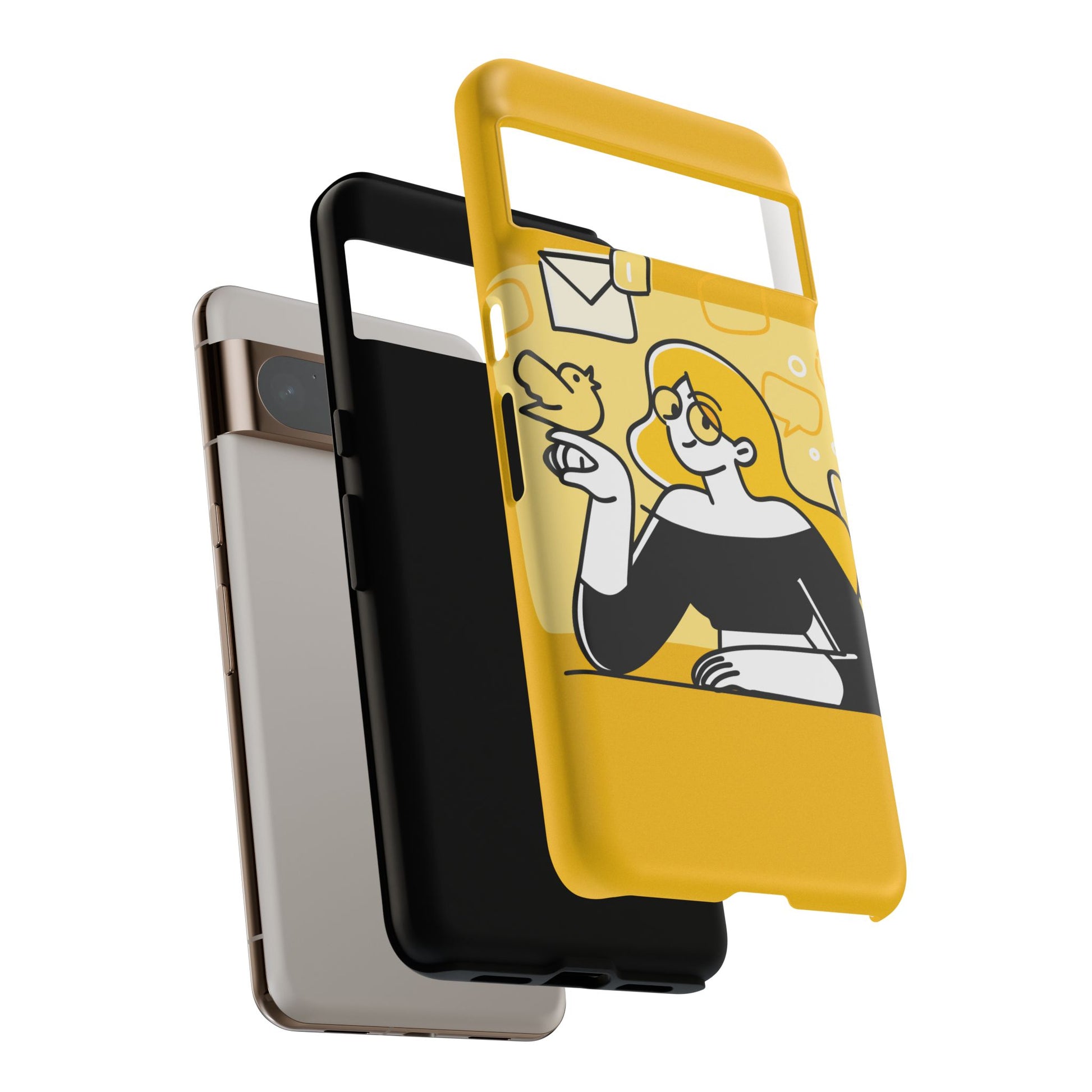 Chic Phone Case with Playful Design, Smartphone Cover, Unique Gift, Trendy Accessory, Eco-Friendly Case