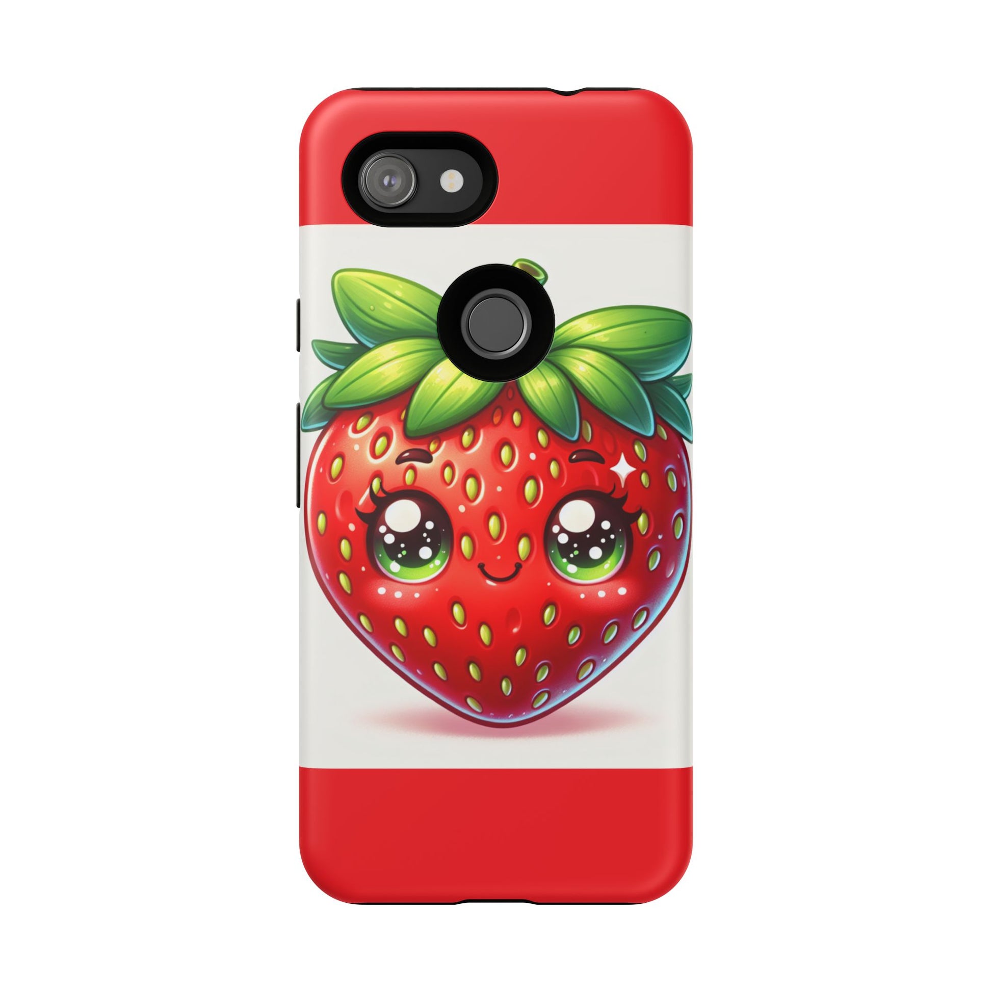 Cute Strawberry iPhone Case, Tough Phone Cases, Stylish Accessories, Fun Design for Kids and Adults, Perfect Gift for All Occasions