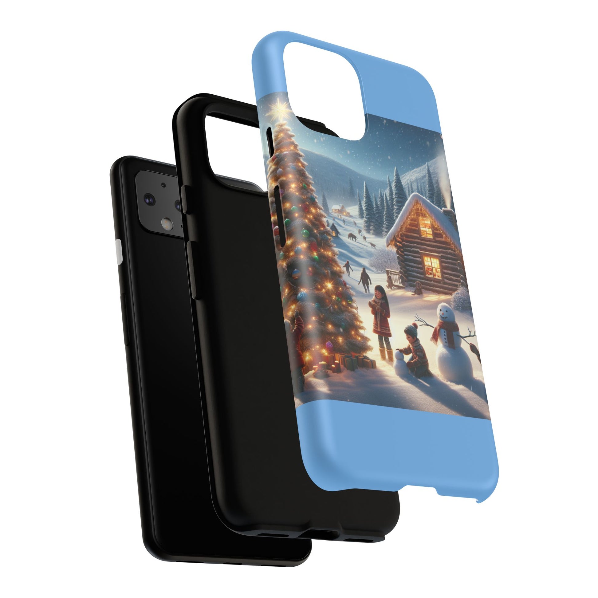 Winter Wonderland Phone Case, Holiday Gift for Him/Her, Cute Christmas Phone Cover, Unique Winter Scene Case, Festive Tech Accessories