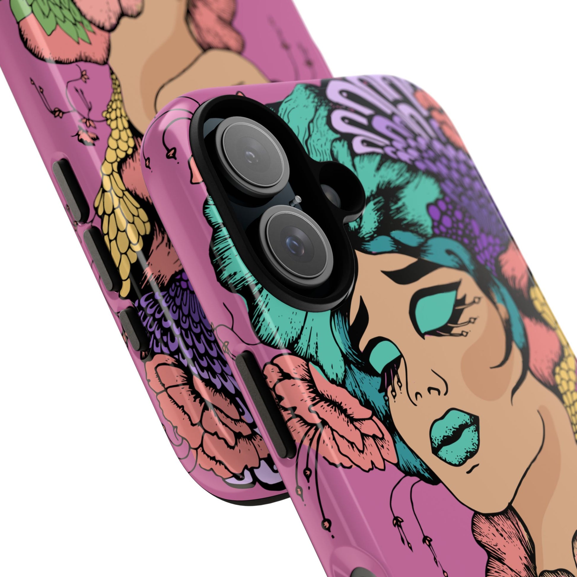 Tough Cases Phone Case, Artistic Floral Design, Boho Chic Accessories, Gift for Her, Unique Phone Protector, Trendy Mobile Cover
