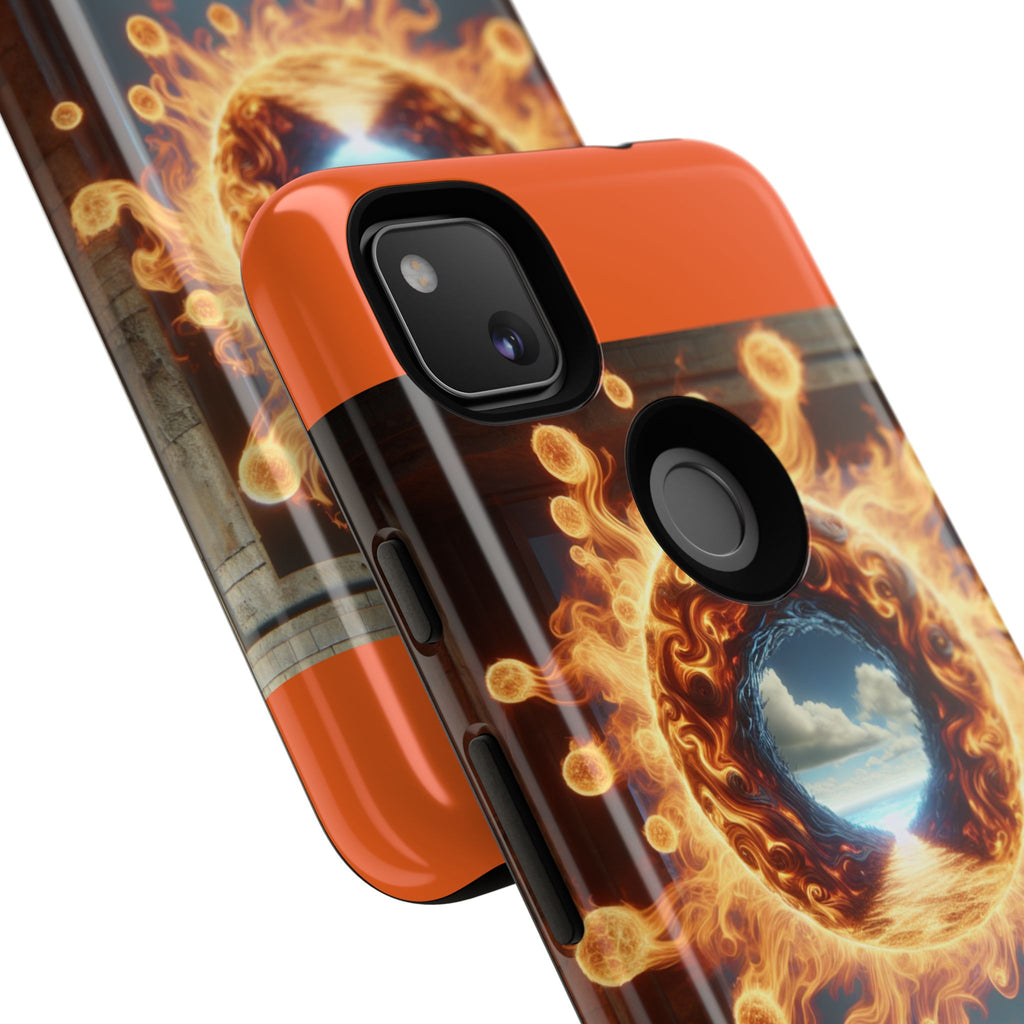Vibrant Phone Case, Tough Cases for Gamers, Fire Element Phone Cover, Unique Protector, Game Lover Gifts