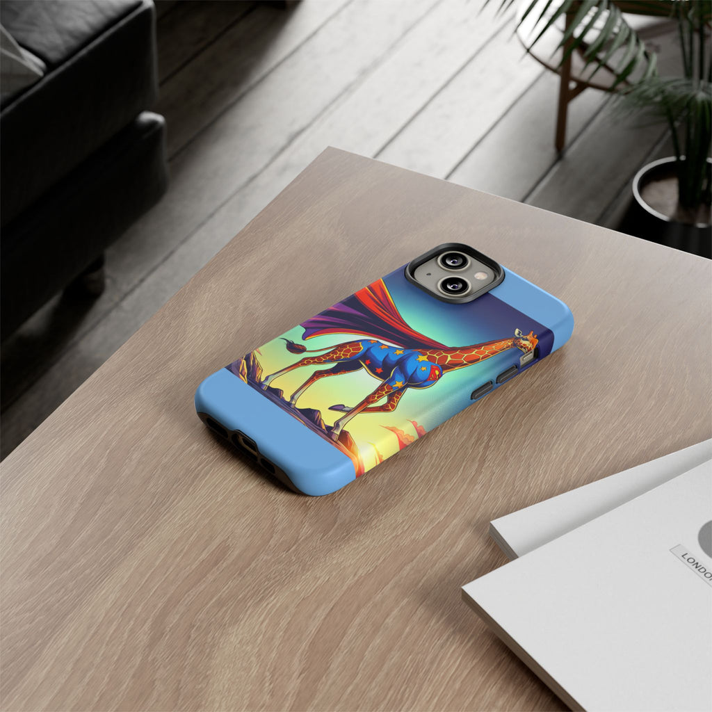 Superhero Giraffe Phone Case | Tough Cases, Unique Gifts, Animal Lover Accessories, Fun Tech Protectors, Cute Phone Covers, Birthday Gift