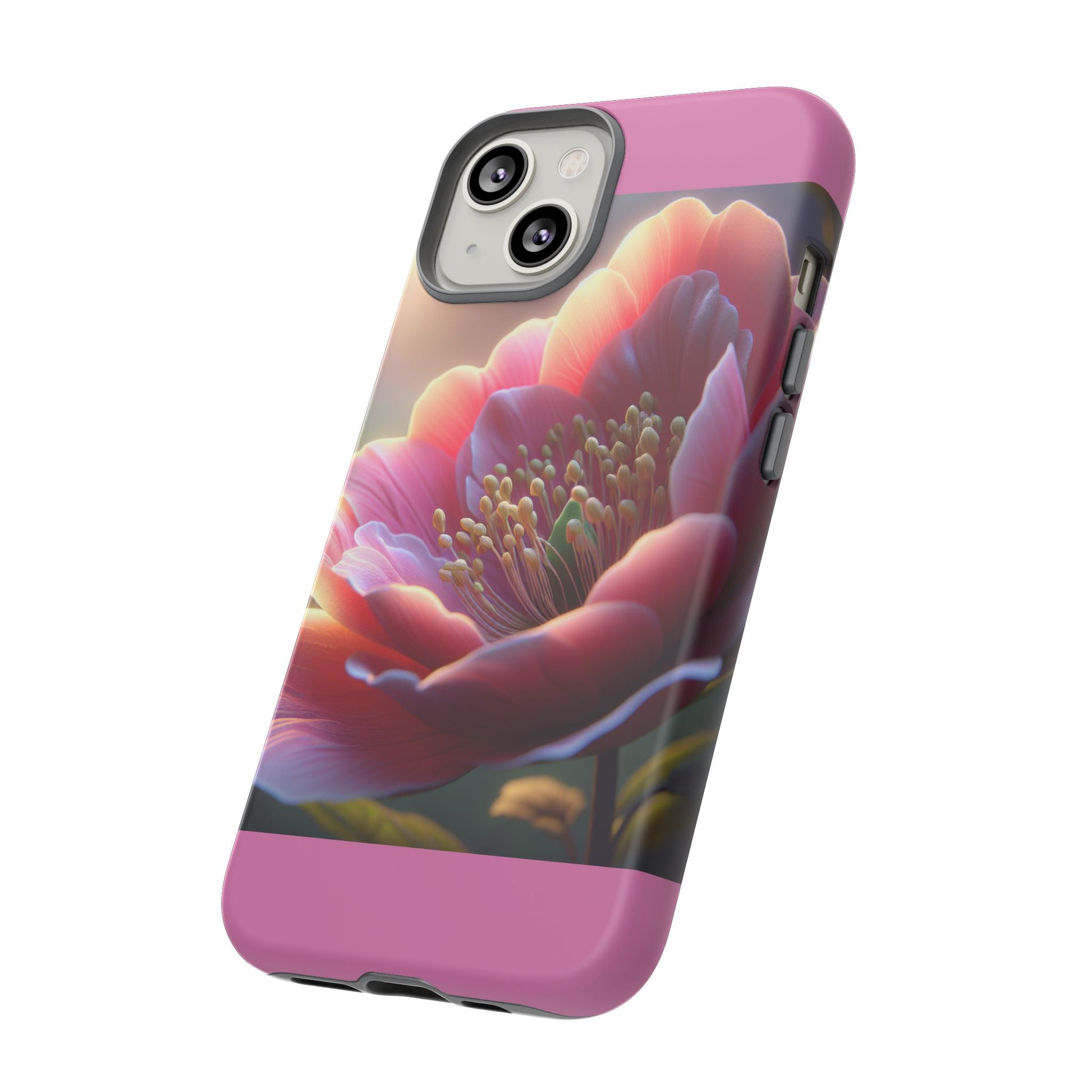 Pink Floral Phone Case, Tough Cases, Floral Design, Phone Accessory Gift, Nature Inspired, Trendy Tech Case