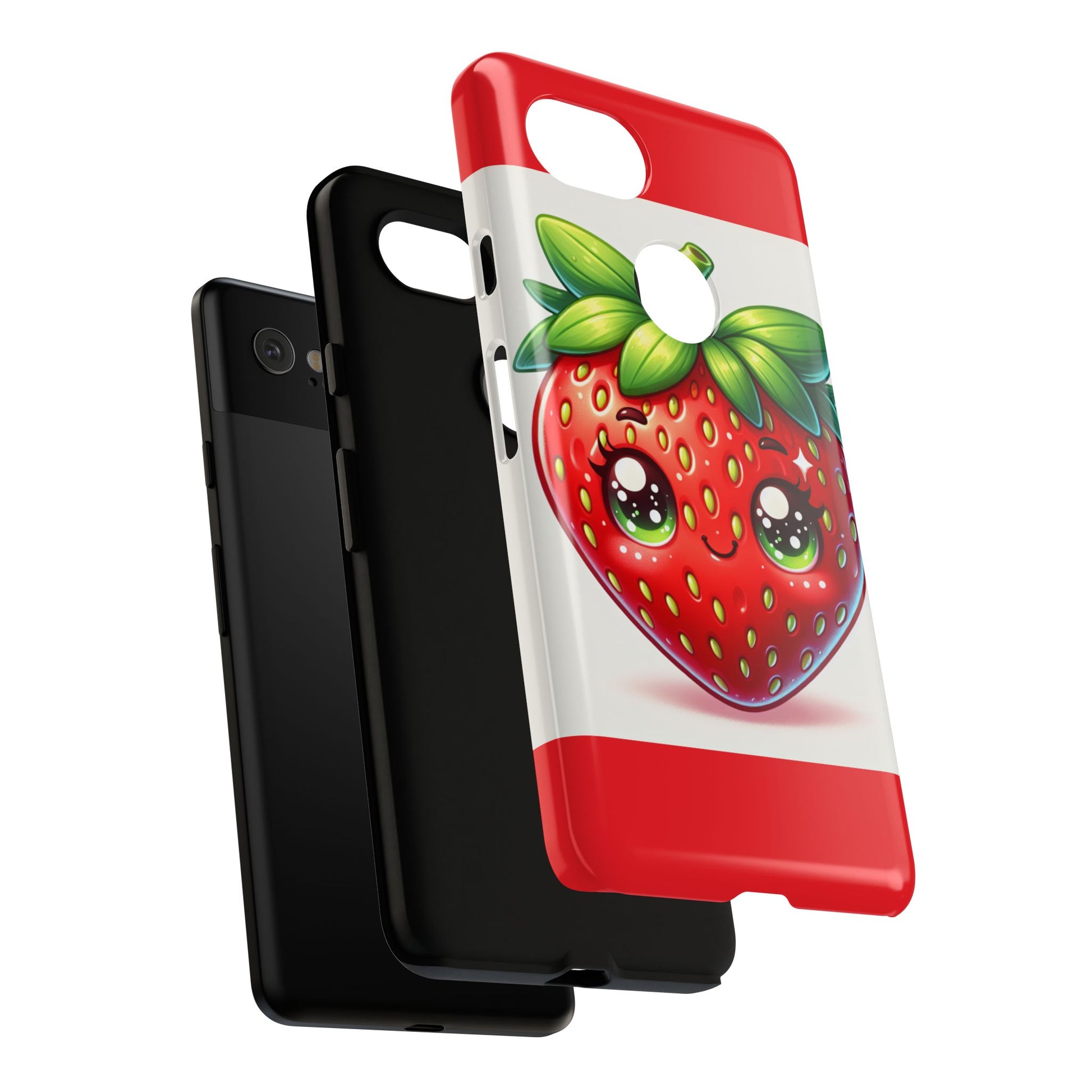 Cute Strawberry iPhone Case, Tough Phone Cases, Stylish Accessories, Fun Design for Kids and Adults, Perfect Gift for All Occasions