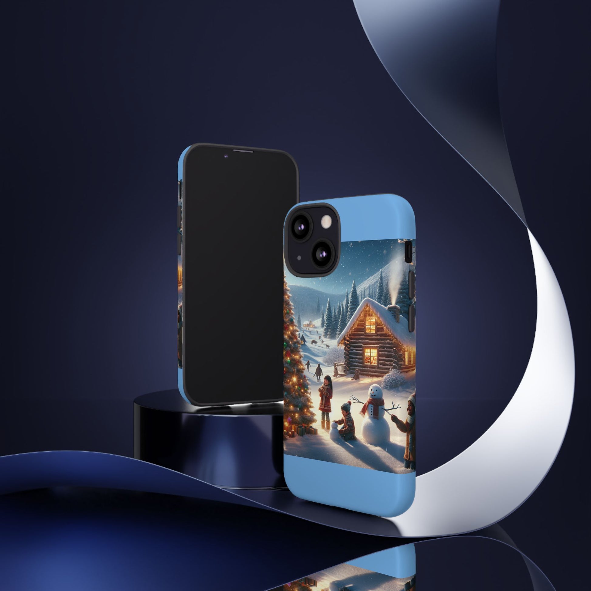 Winter Wonderland Phone Case, Holiday Gift for Him/Her, Cute Christmas Phone Cover, Unique Winter Scene Case, Festive Tech Accessories
