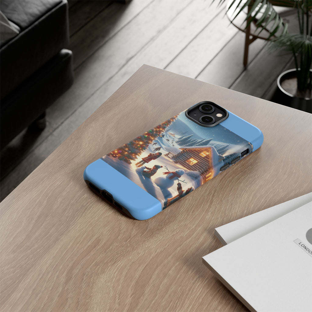 Winter Wonderland Phone Case, Holiday Gift for Him/Her, Cute Christmas Phone Cover, Unique Winter Scene Case, Festive Tech Accessories