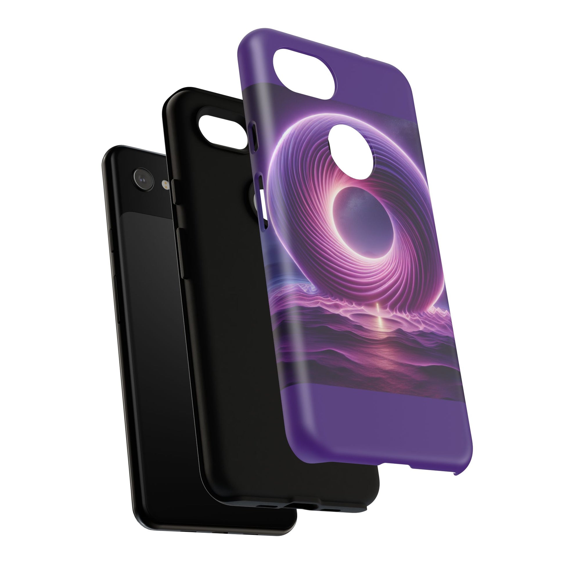 Colorful Phone Case with Swirling Design, Tough Phone Cover, Cosmic Phone Protector, Unique Gift for Tech Lovers, Stylish Smartphone Shell