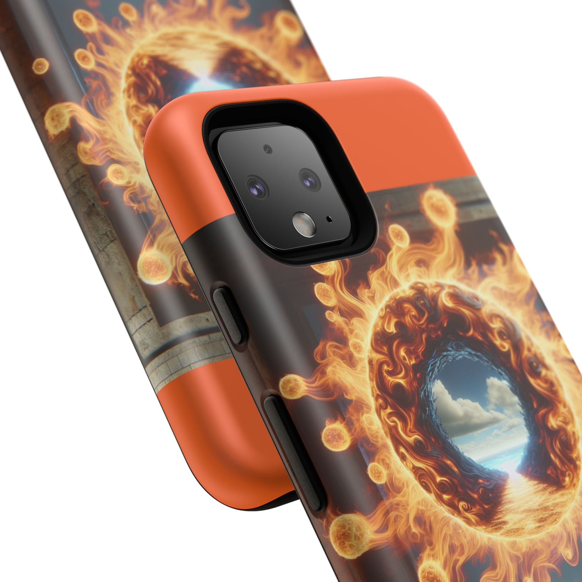 Vibrant Phone Case, Tough Cases for Gamers, Fire Element Phone Cover, Unique Protector, Game Lover Gifts